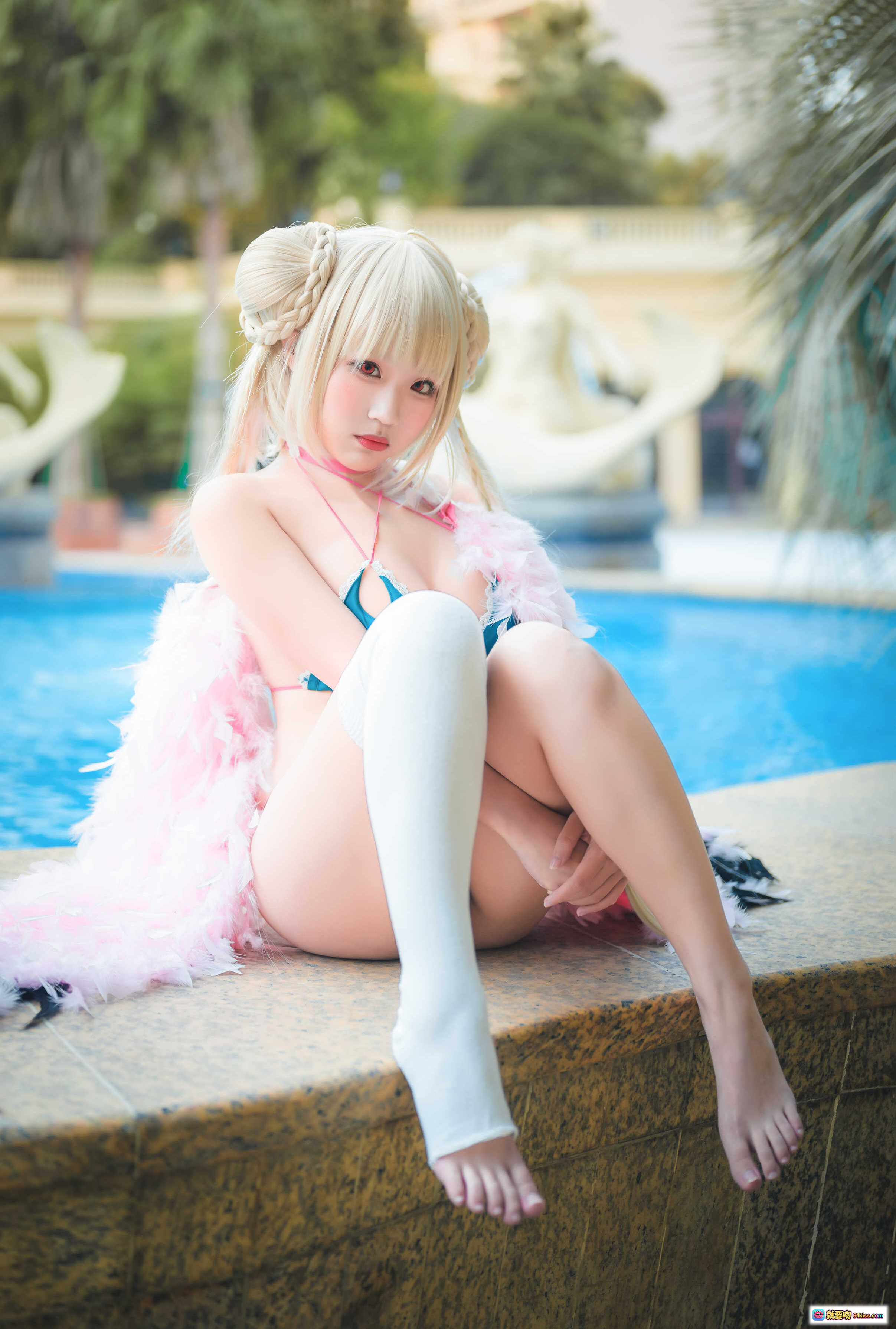 图片[5] - 弥美Mime NO.004 碧蓝航线可畏cosplay 黑白洛丽塔女仆装 红瞳银发蕾丝装饰 精致写真27P - 就要吻