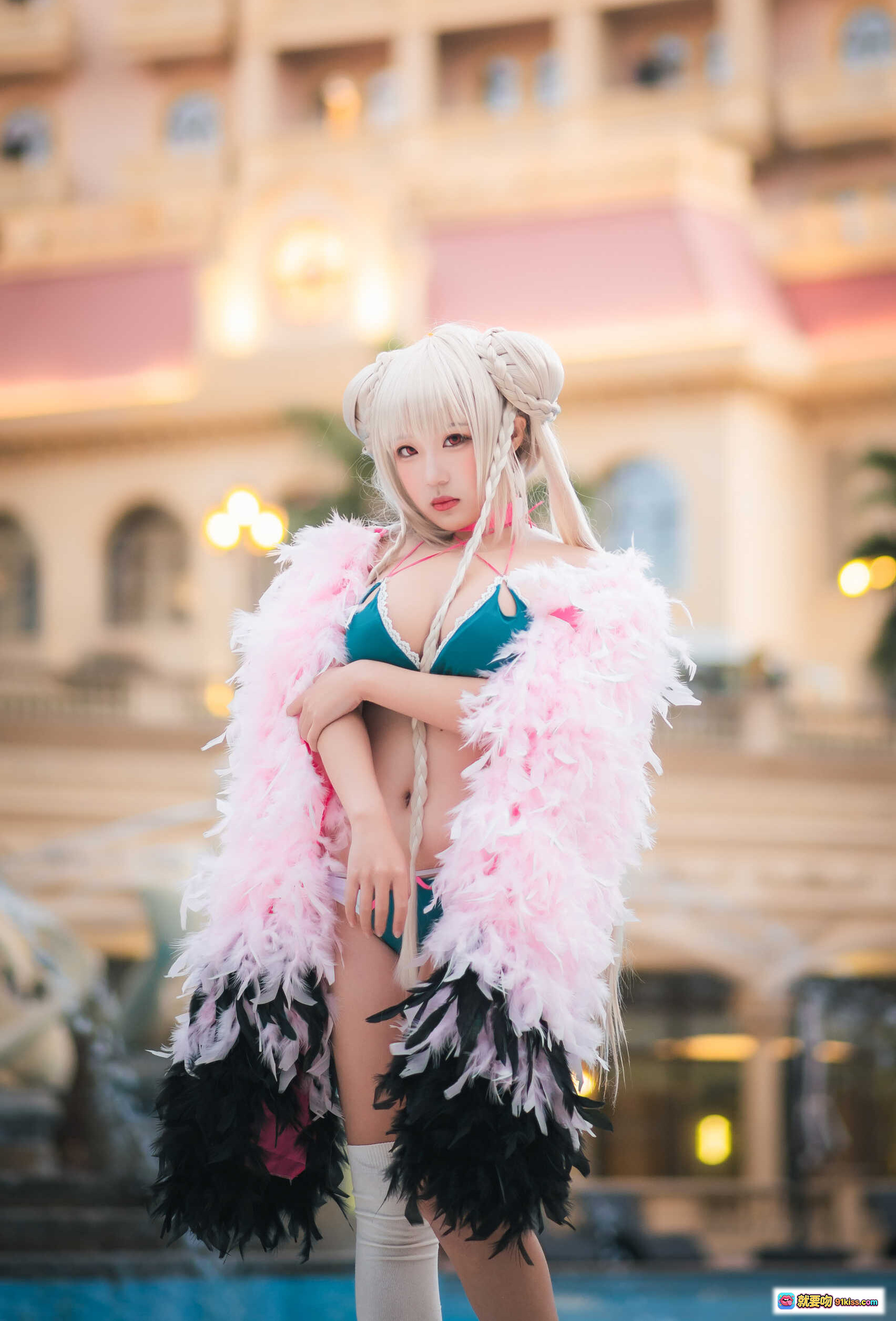 图片[2] - 弥美Mime NO.004 碧蓝航线可畏cosplay 黑白洛丽塔女仆装 红瞳银发蕾丝装饰 精致写真27P - 就要吻