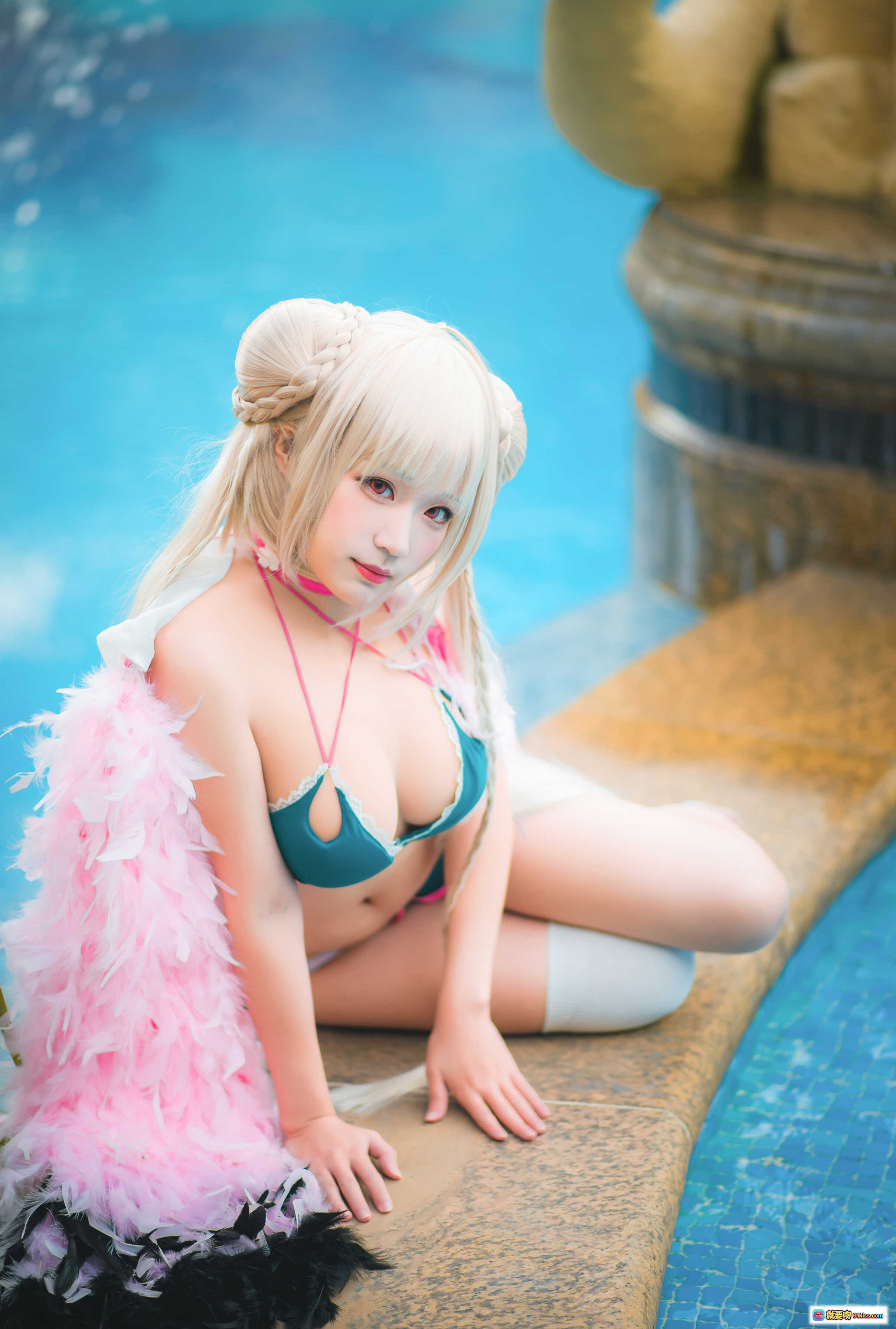 图片[10] - 弥美Mime NO.004 碧蓝航线可畏cosplay 黑白洛丽塔女仆装 红瞳银发蕾丝装饰 精致写真27P - 就要吻