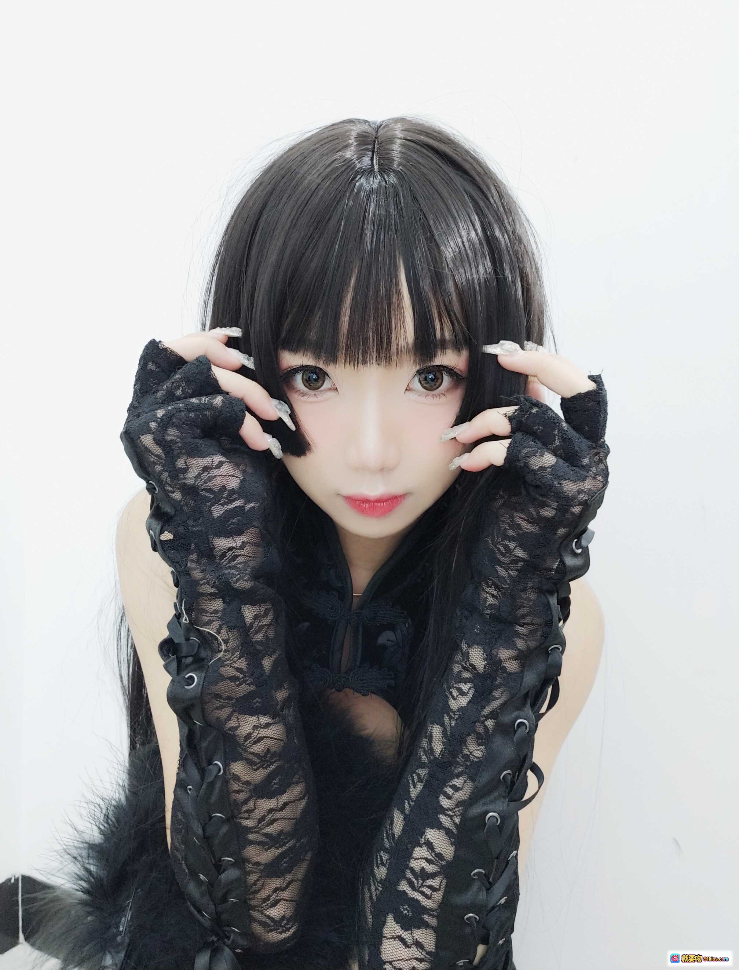 图片[2] - 鬼畜瑶NO.018黑旗袍写真70P性感蕾丝长发美少女Cosplay高清图集 - 就要吻