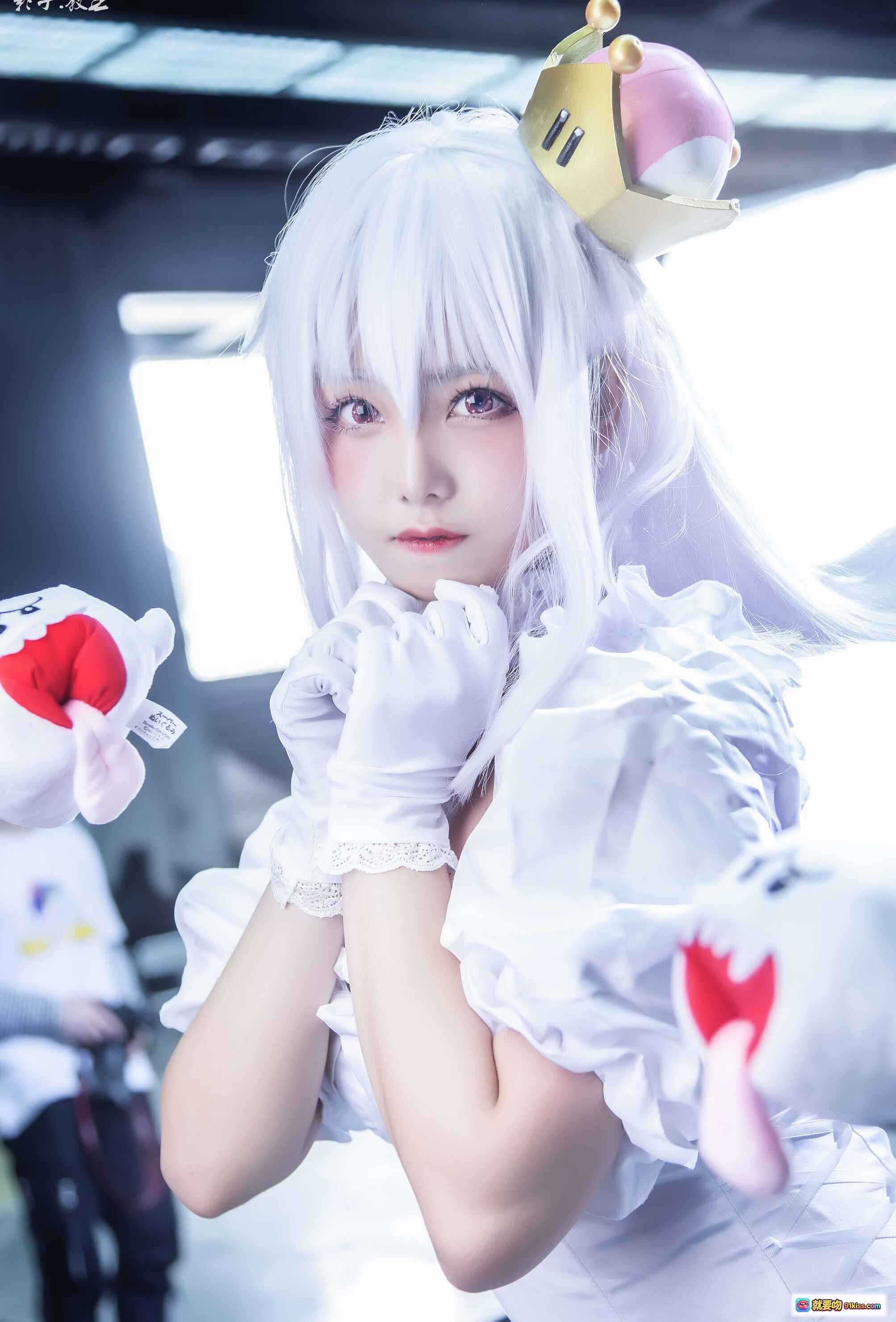 图片[3] - 蜜汁猫裘NO.028幽灵姬cosplay写真 白发白衣少女 甜美幽灵造型 高清摄影棚实拍 10P111MB - 就要吻