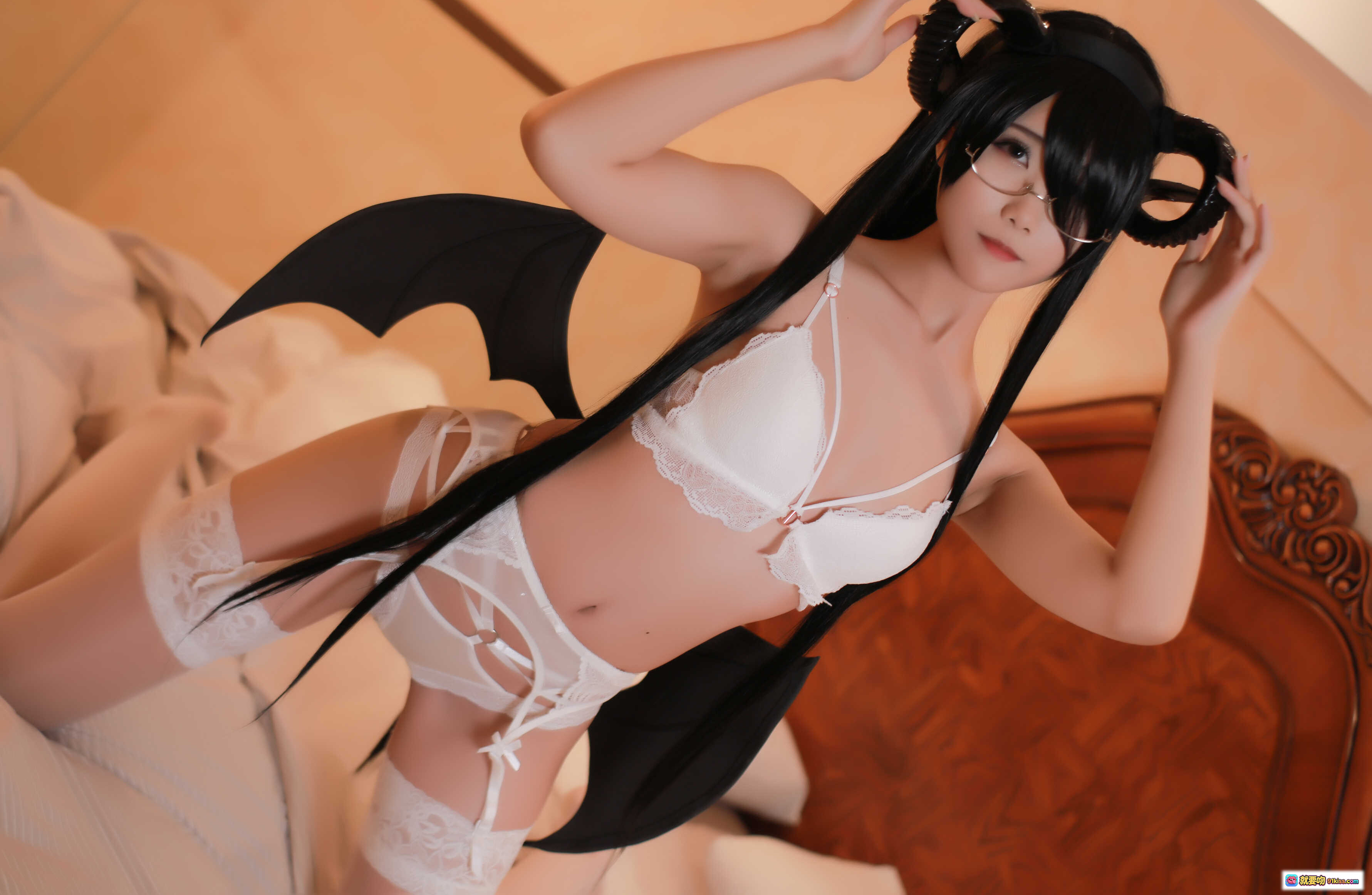 图片[7] - 曉美媽 NO.009 透明女仆写真 38P高清蕾丝内衣美腿私房照 - 就要吻