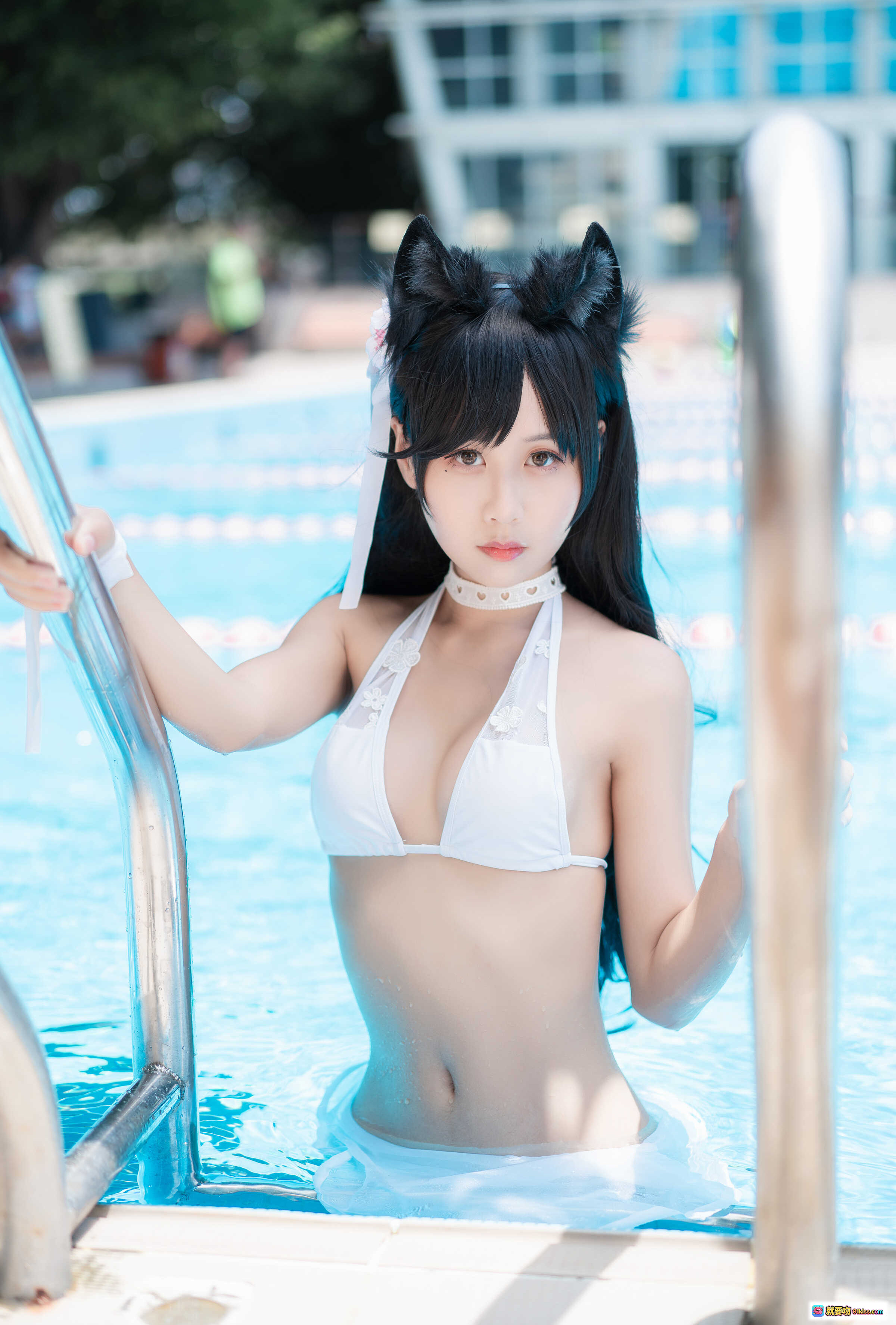 图片[4] - 萌芽儿o0爱宕泳装写真NO.006 白色比基尼海边性感美拍 30P高清图集 - 就要吻