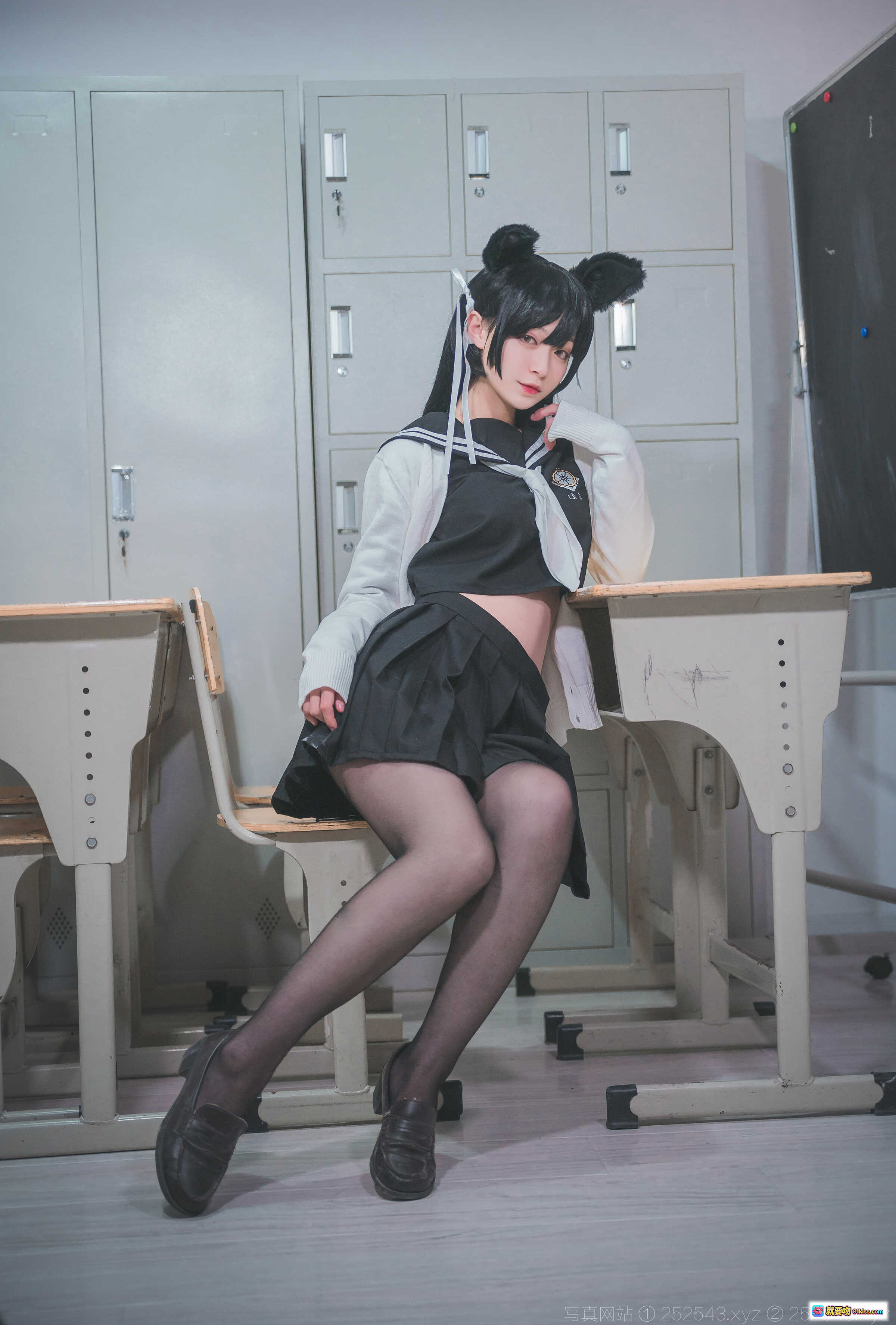 图片[6] - 铁板烧鬼舞w NO.003 爱宕JK制服黑丝美腿教室写真12P高清图集 - 就要吻