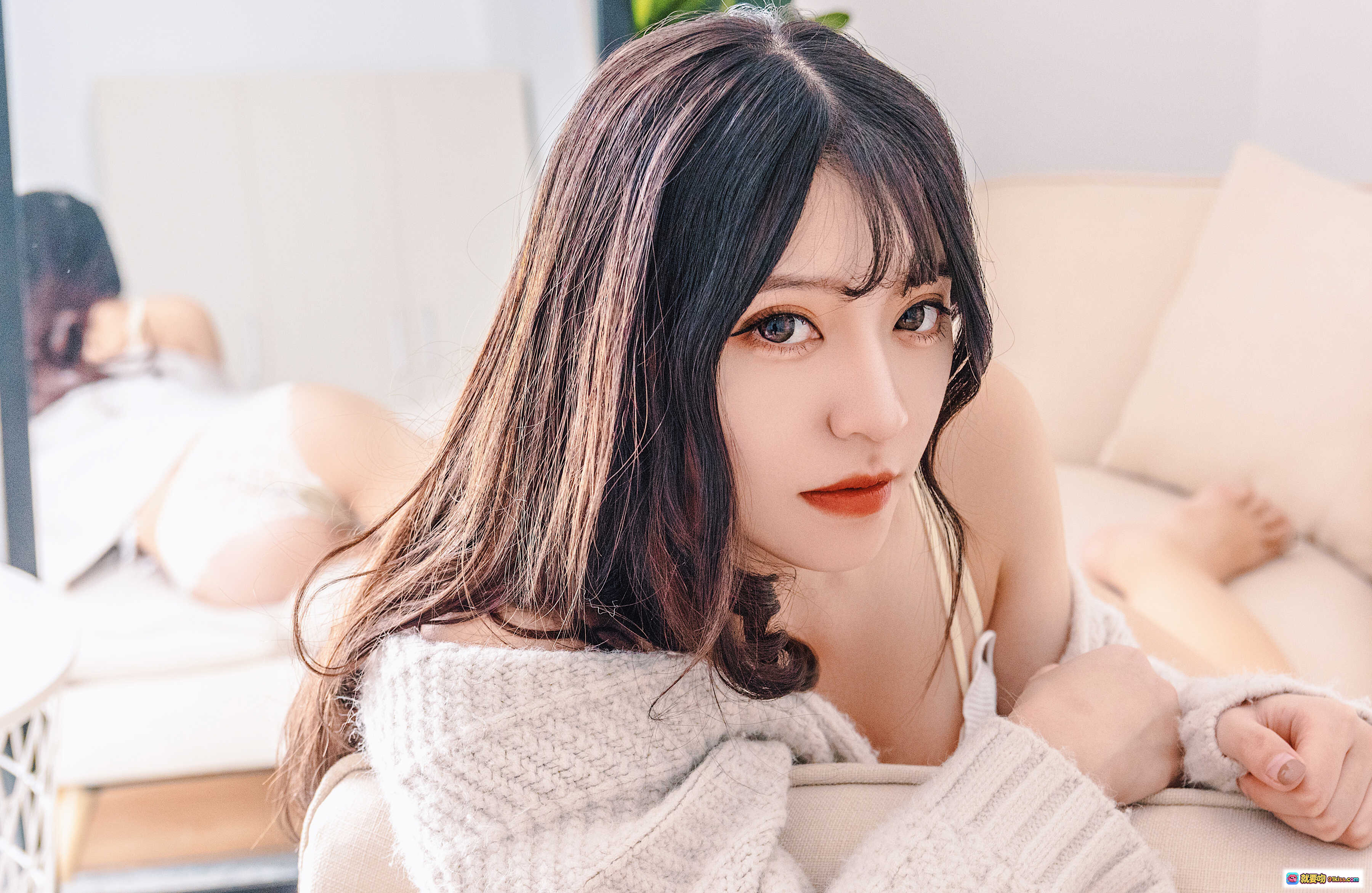 图片[8] - Kettoe NO.009 心动之时 白色吊带长发美女 室内柔光写真 12P高清图集 甜美性感私房照 - 就要吻