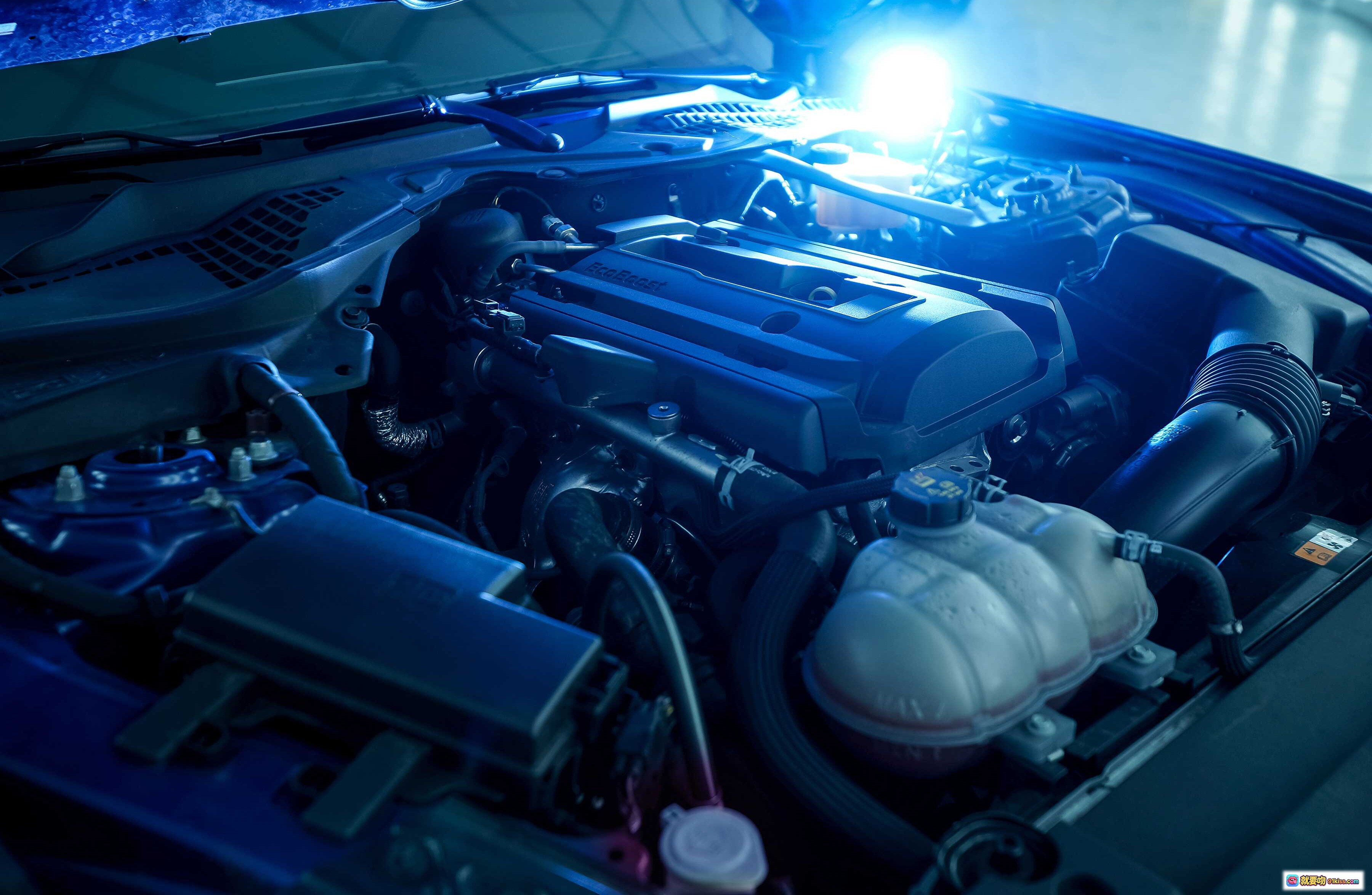 图片[6] - ElyEE子NO.045粉色长发兔耳Cosplay 穿银色短靴配蓝白赛车服 靠蓝色Mustang汽车 赛车主题写真美图 - 就要吻