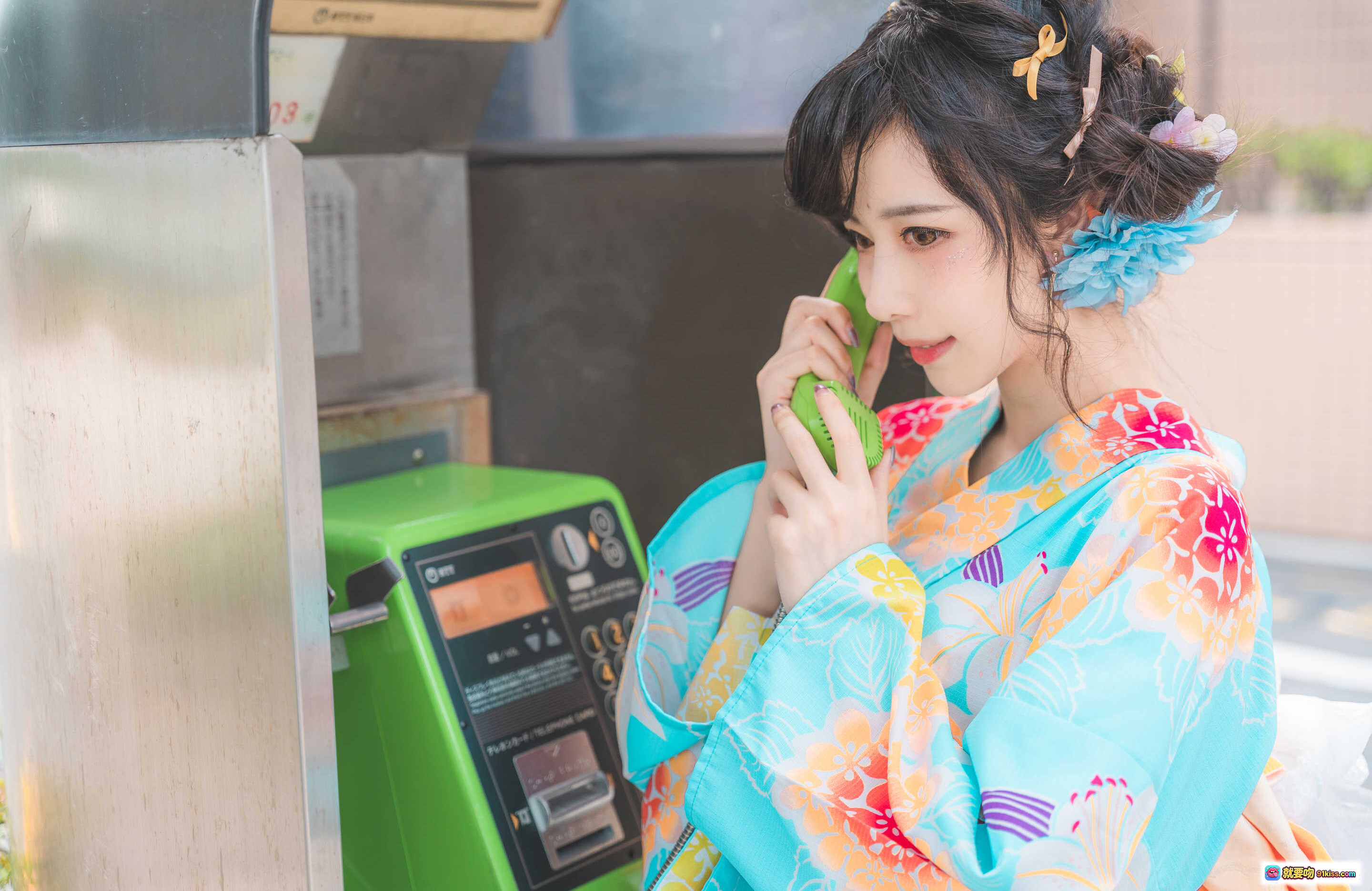 图片[4] - Shika小鹿鹿NO.078小鹿日和绘事空上册｜和风少女东京晴空塔写真｜彩色浴衣手持红伞｜日系唯美摄影20P - 就要吻