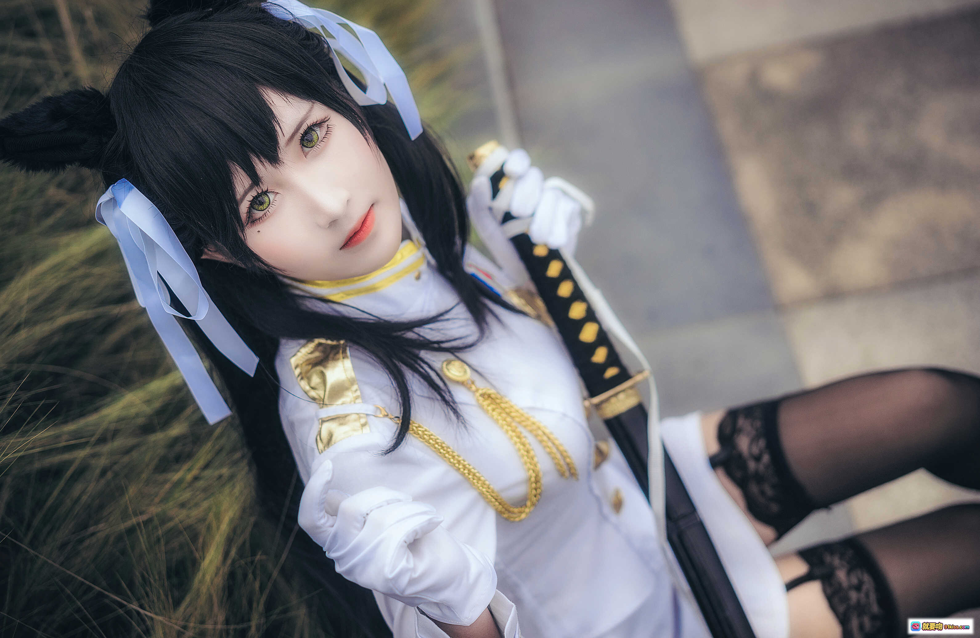 图片[10] - 碧蓝航线cosplay少女 猫耳黑发水手服 白色针织开衫 黑丝短裙 自拍写真 三度_69 NO.019 34P高清图集 - 就要吻