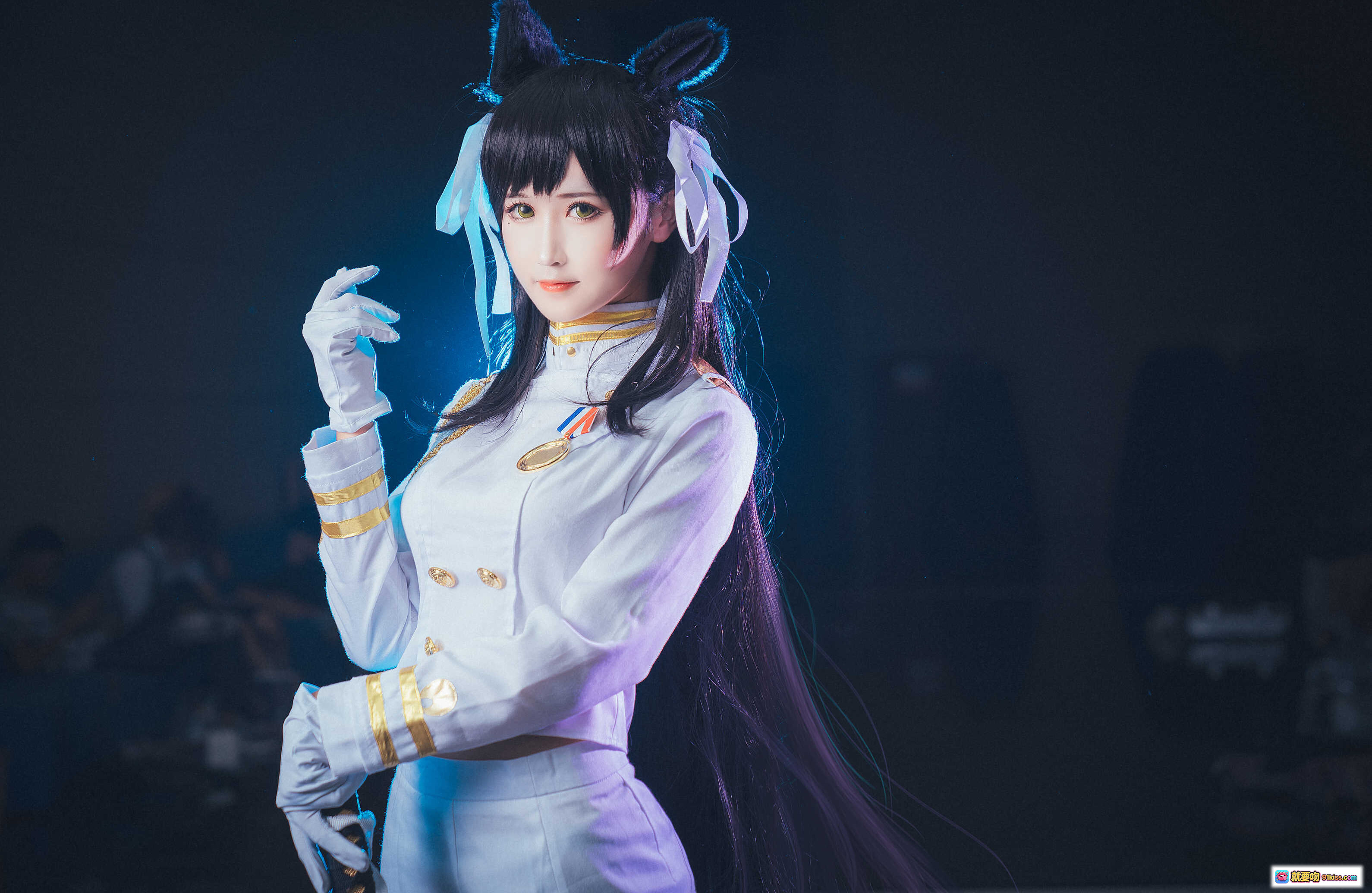 图片[8] - 碧蓝航线cosplay少女 猫耳黑发水手服 白色针织开衫 黑丝短裙 自拍写真 三度_69 NO.019 34P高清图集 - 就要吻