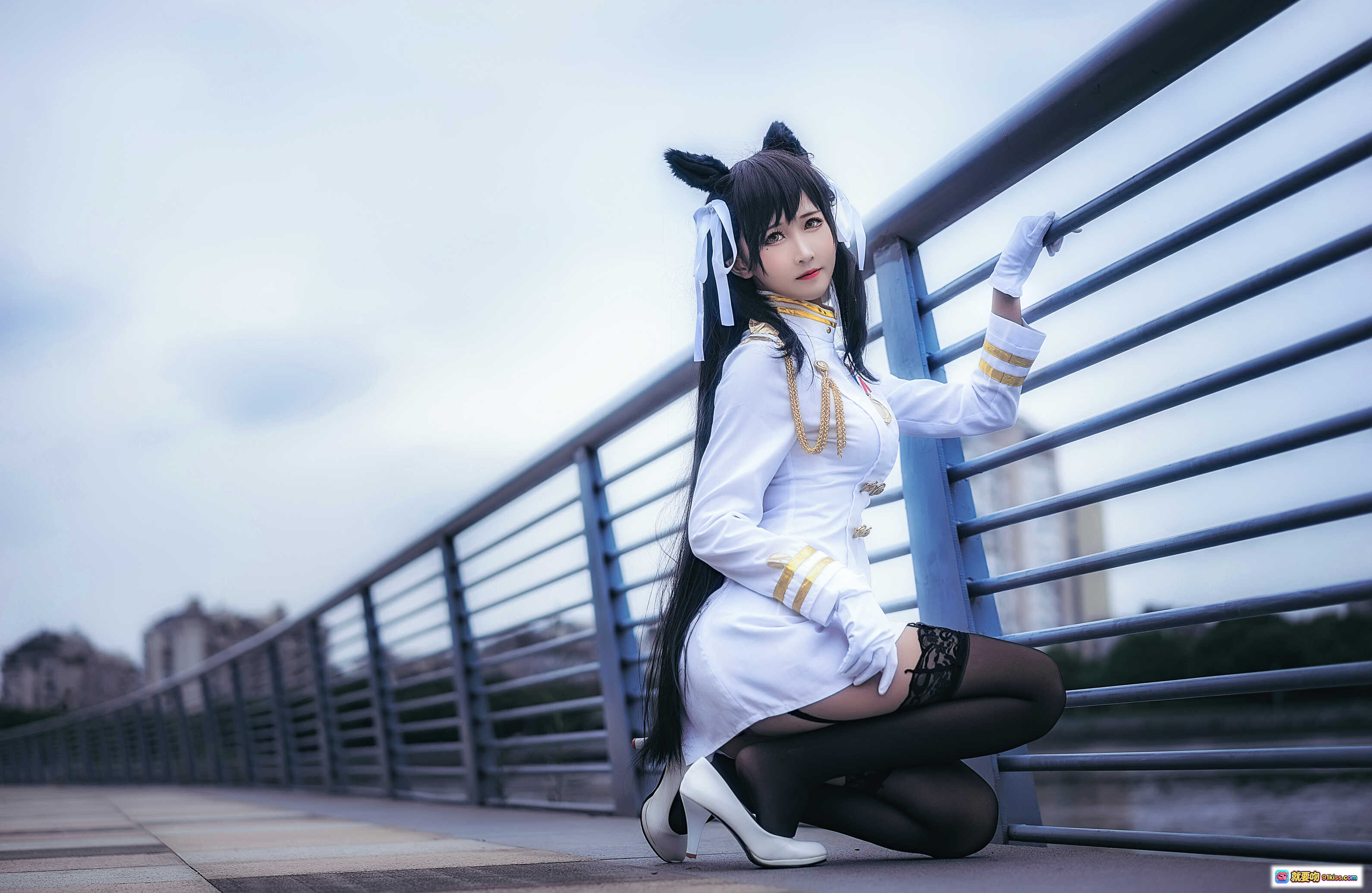 图片[5] - 碧蓝航线cosplay少女 猫耳黑发水手服 白色针织开衫 黑丝短裙 自拍写真 三度_69 NO.019 34P高清图集 - 就要吻