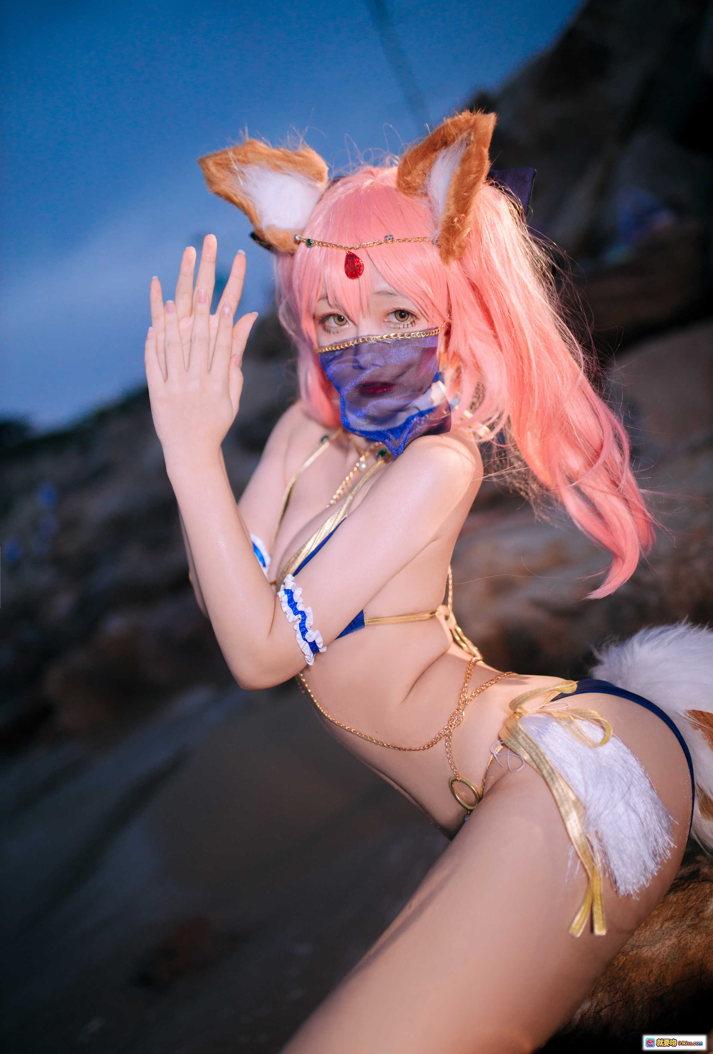 图片[6] - 日奈娇NO.026玉藻前阿拉伯舞娘写真 37P高清美腿沙滩场景 脚链细节性感诱惑 - 就要吻