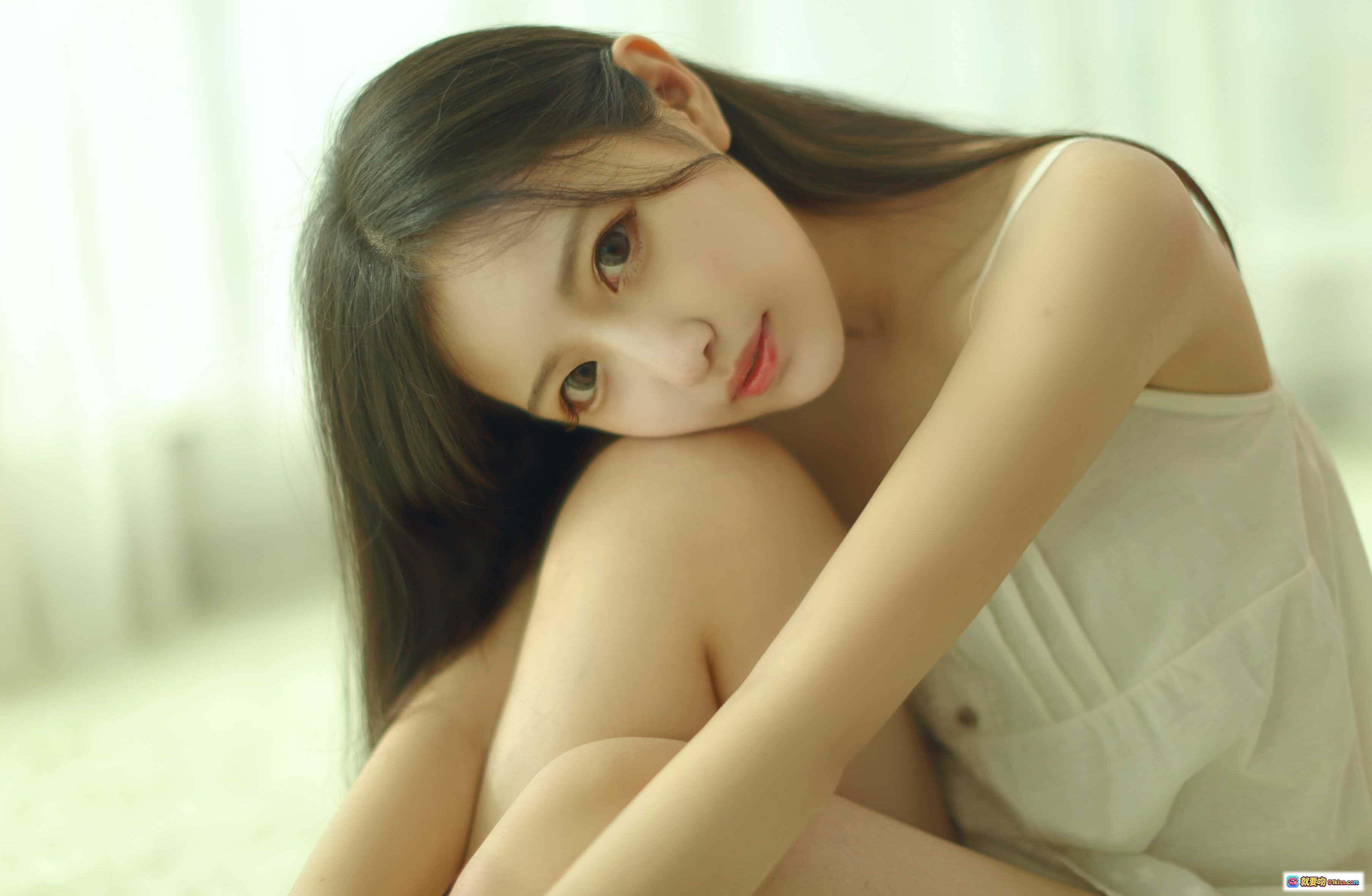 图片[10] - Shika小鹿鹿NO.037写真05 白色Babydoll温柔微笑阳光逆光长发少女私房美图17P - 就要吻