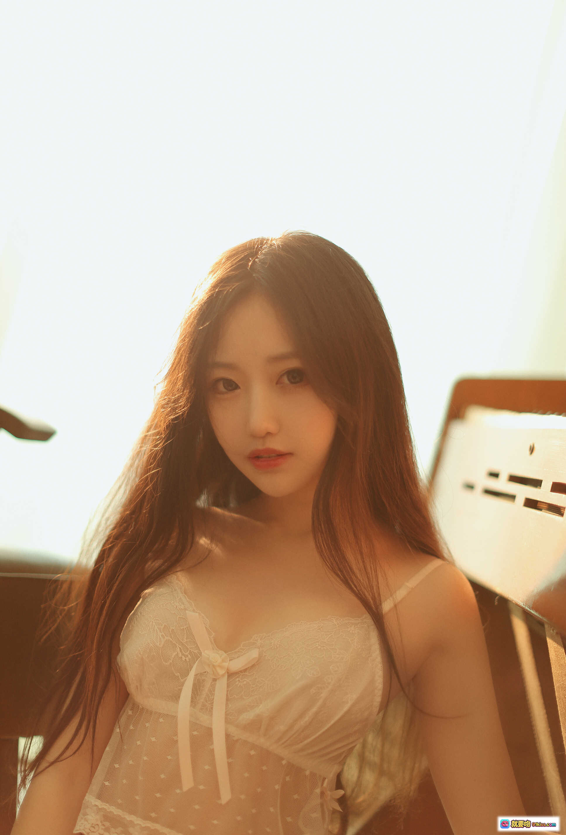 图片[6] - Shika小鹿鹿NO.037写真05 白色Babydoll温柔微笑阳光逆光长发少女私房美图17P - 就要吻