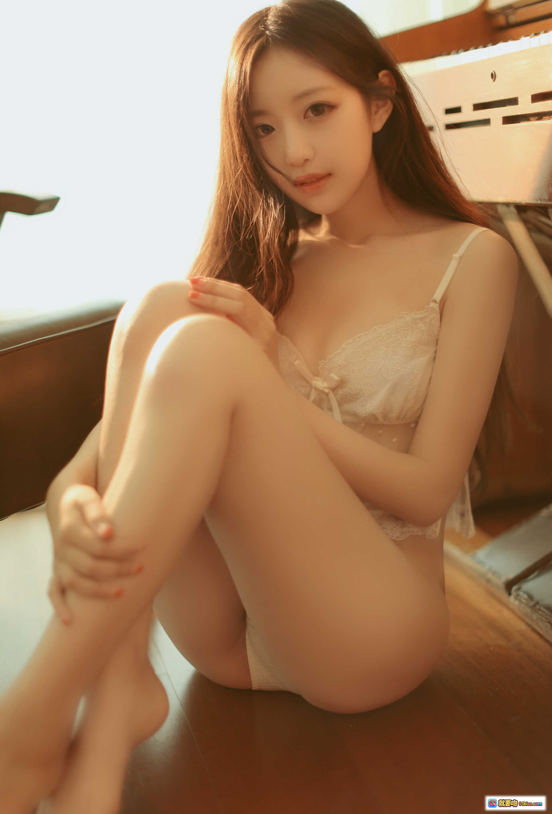 图片[9] - Shika小鹿鹿NO.037写真05 白色Babydoll温柔微笑阳光逆光长发少女私房美图17P - 就要吻
