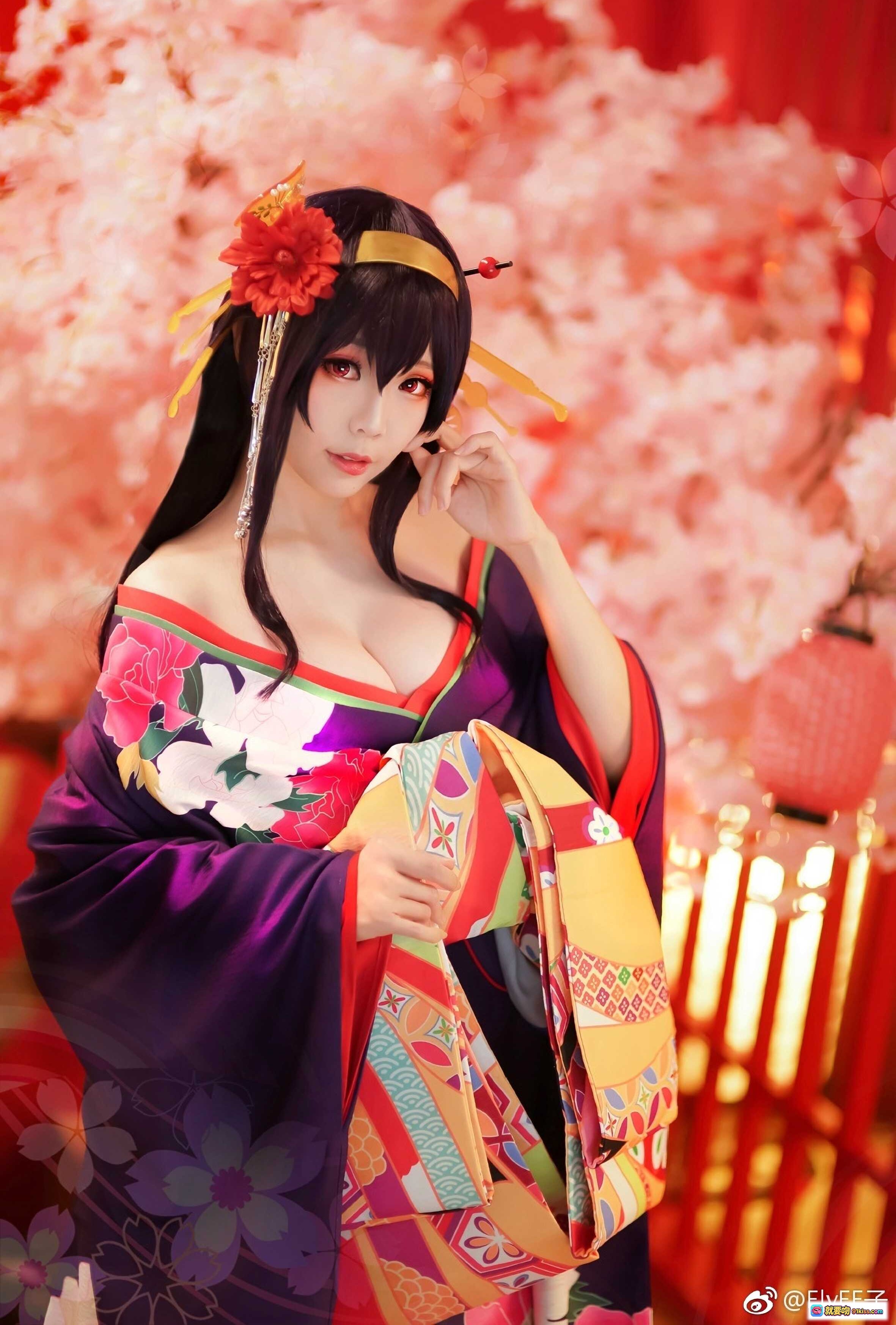 图片[4] - ElyEE子NO.034洛丽塔女仆装写真｜甜美红发少女手持茶壶｜复古咖啡馆氛围感拍照｜日系软妹风Cosplay造型 - 就要吻