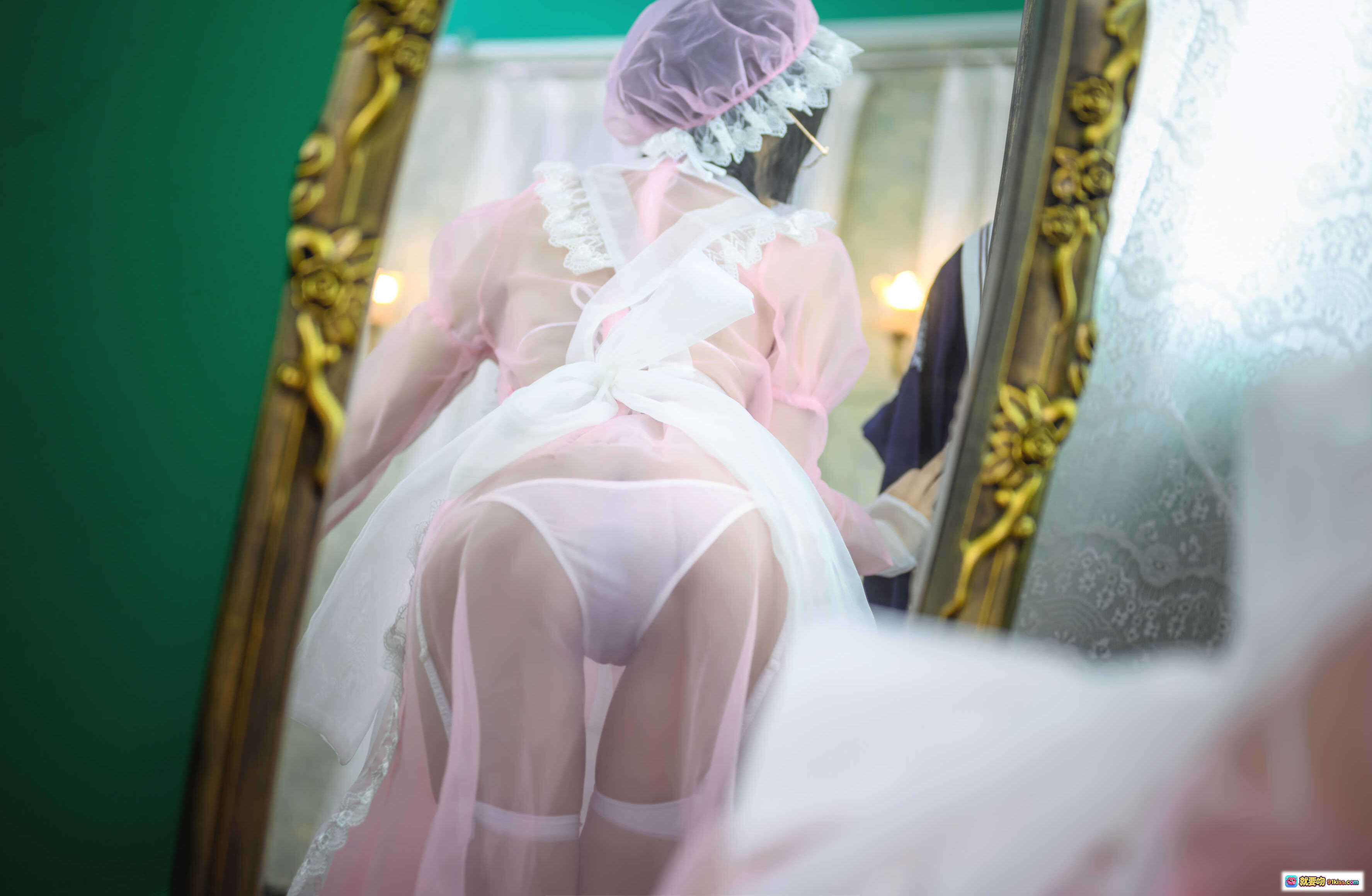 图片[4] - 鬼畜瑶NO.021透明女仆装写真 40P高清蕾丝透视粉白系性感私房美图 - 就要吻