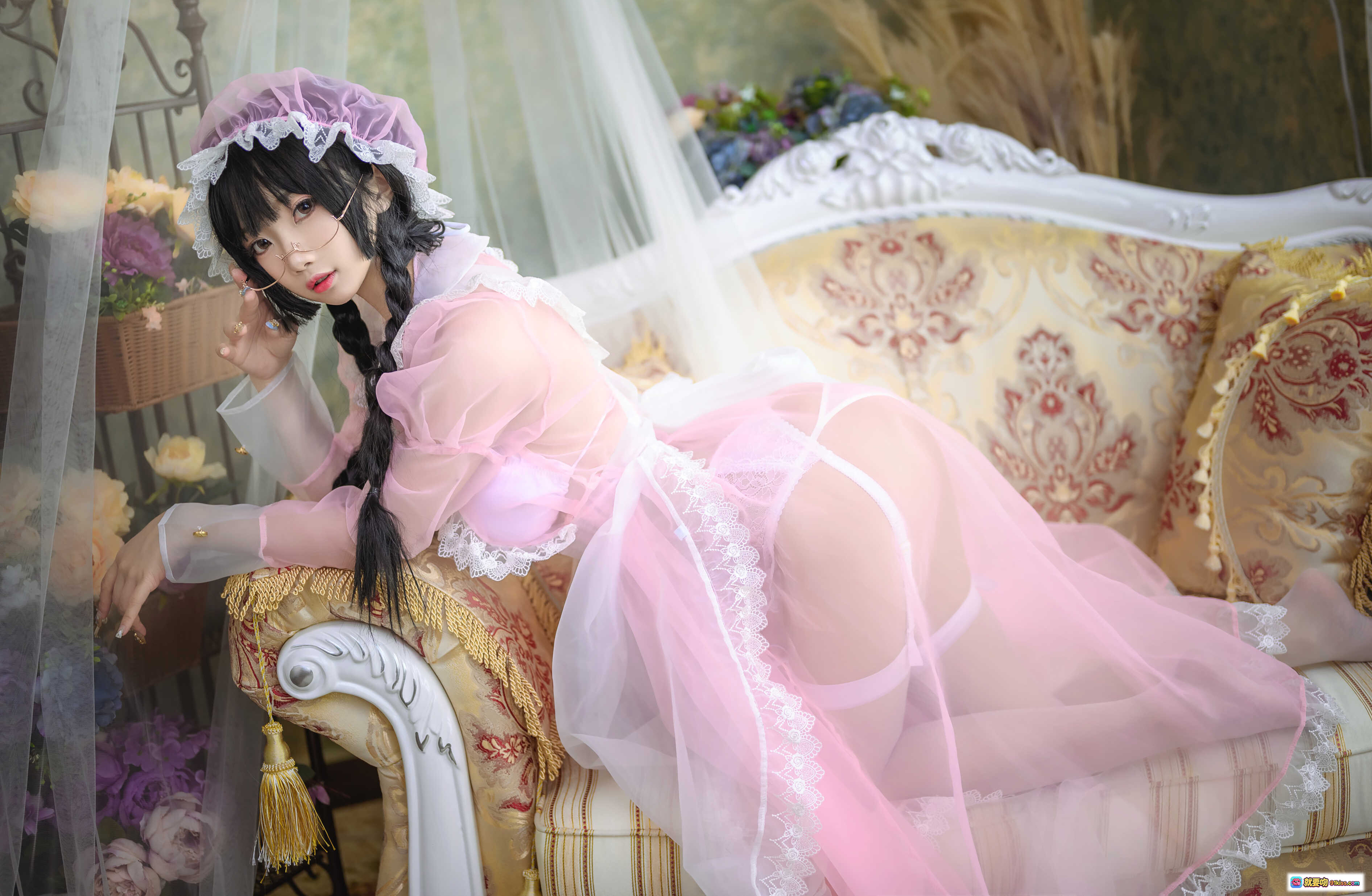 图片[3] - 鬼畜瑶NO.021透明女仆装写真 40P高清蕾丝透视粉白系性感私房美图 - 就要吻