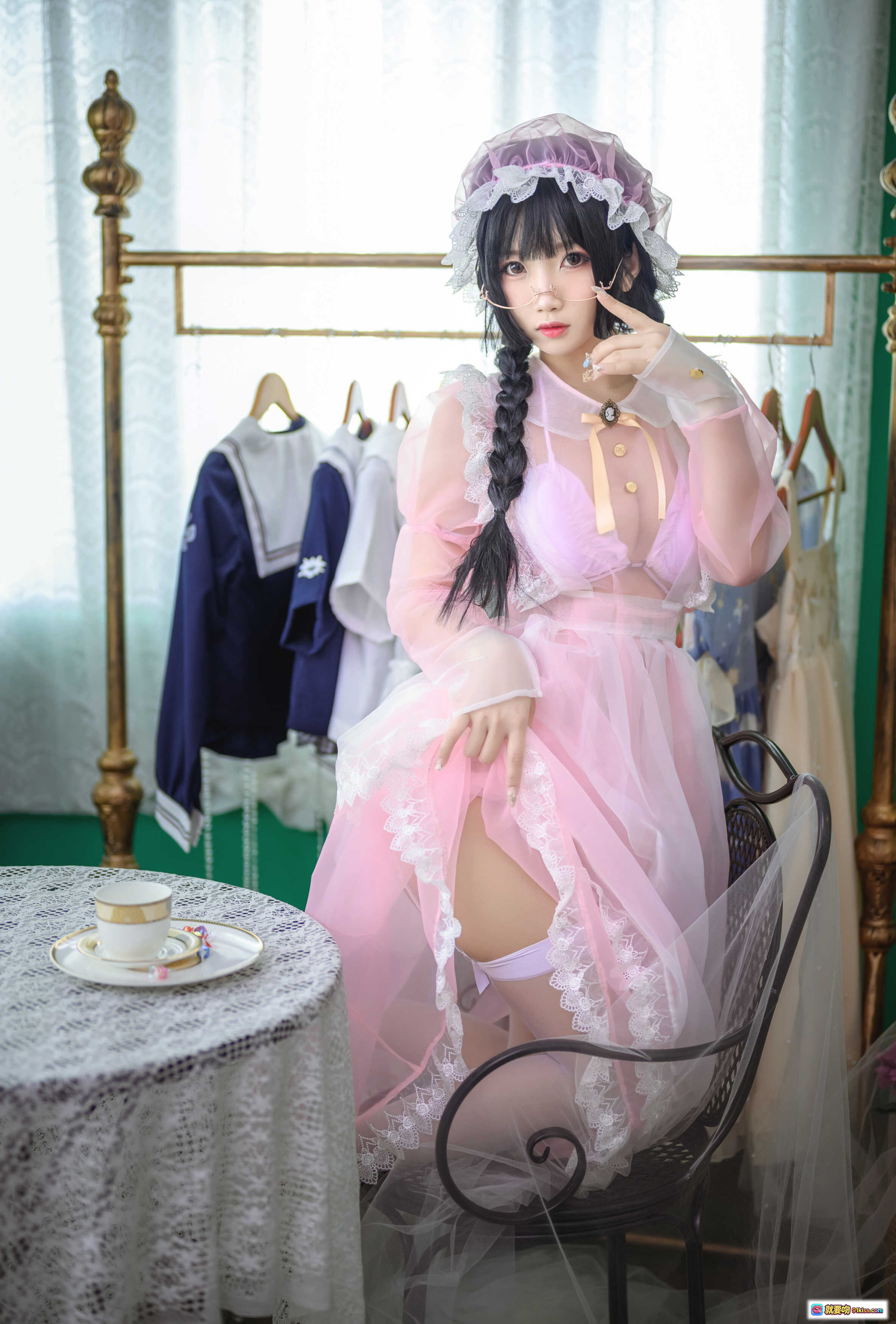 图片[8] - 鬼畜瑶NO.021透明女仆装写真 40P高清蕾丝透视粉白系性感私房美图 - 就要吻