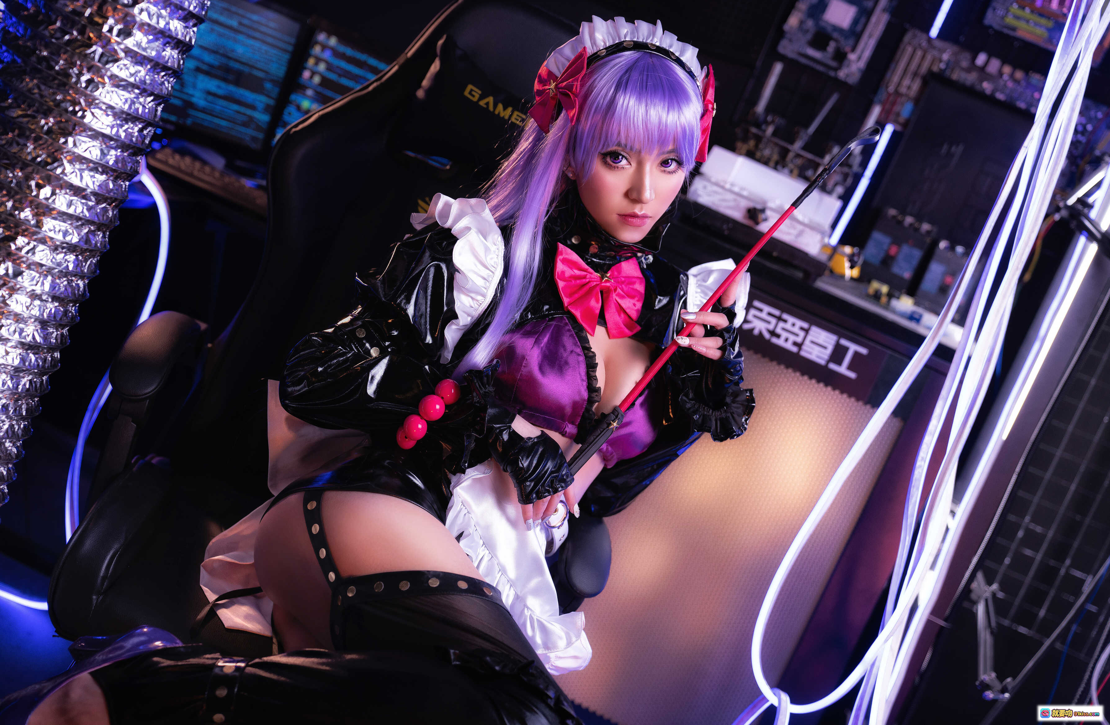 图片[2] - Kettoe NO.002 Fate/BB 紫发女仆装Cosplay 精致妆容 洛丽塔风格 12P高清图集 - 就要吻