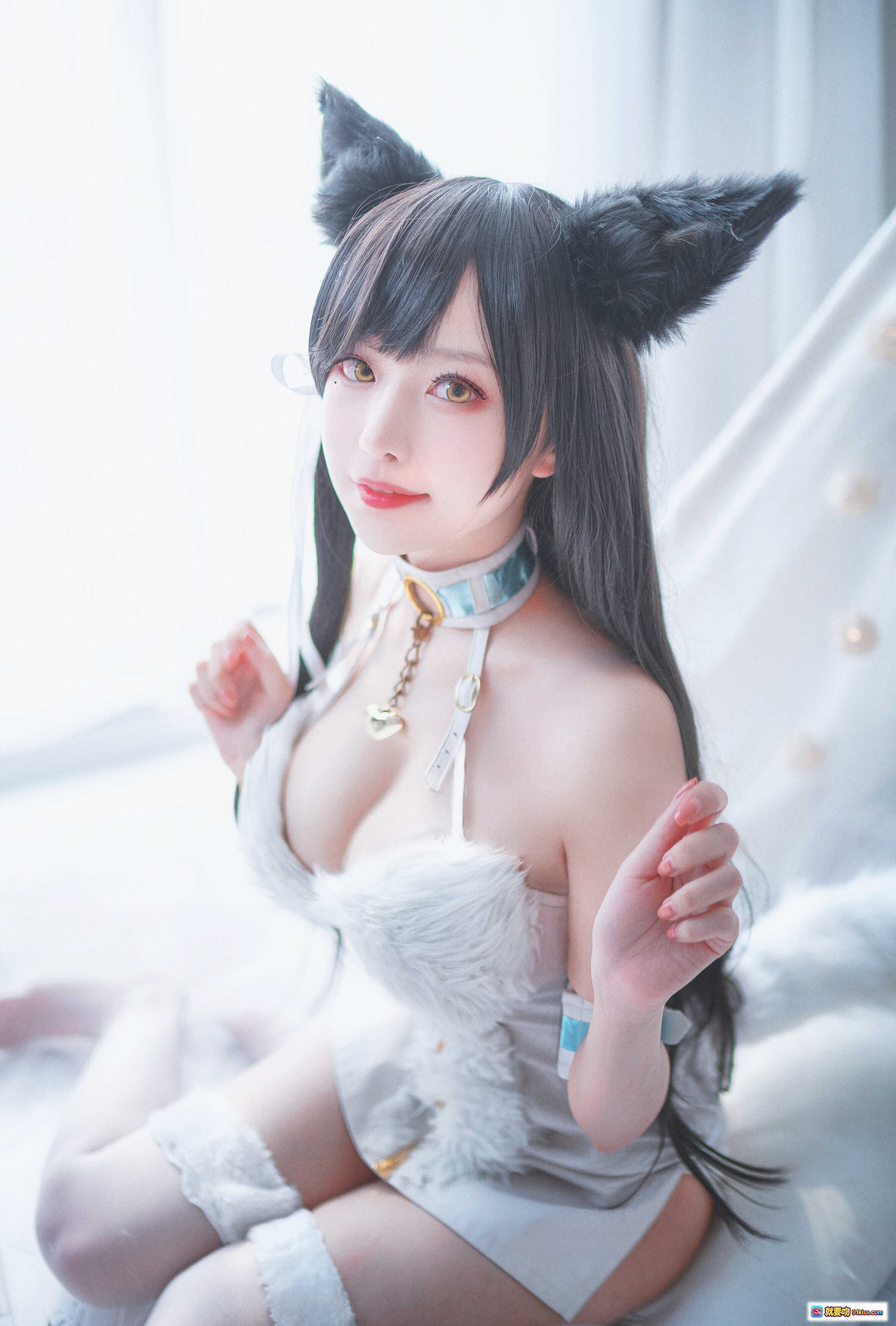 图片[3] - Shika小鹿鹿NO.008爱宕同人福利写真 猫耳天使装 白色梦幻帐篷 柔光窗景 30P高清图集 - 就要吻
