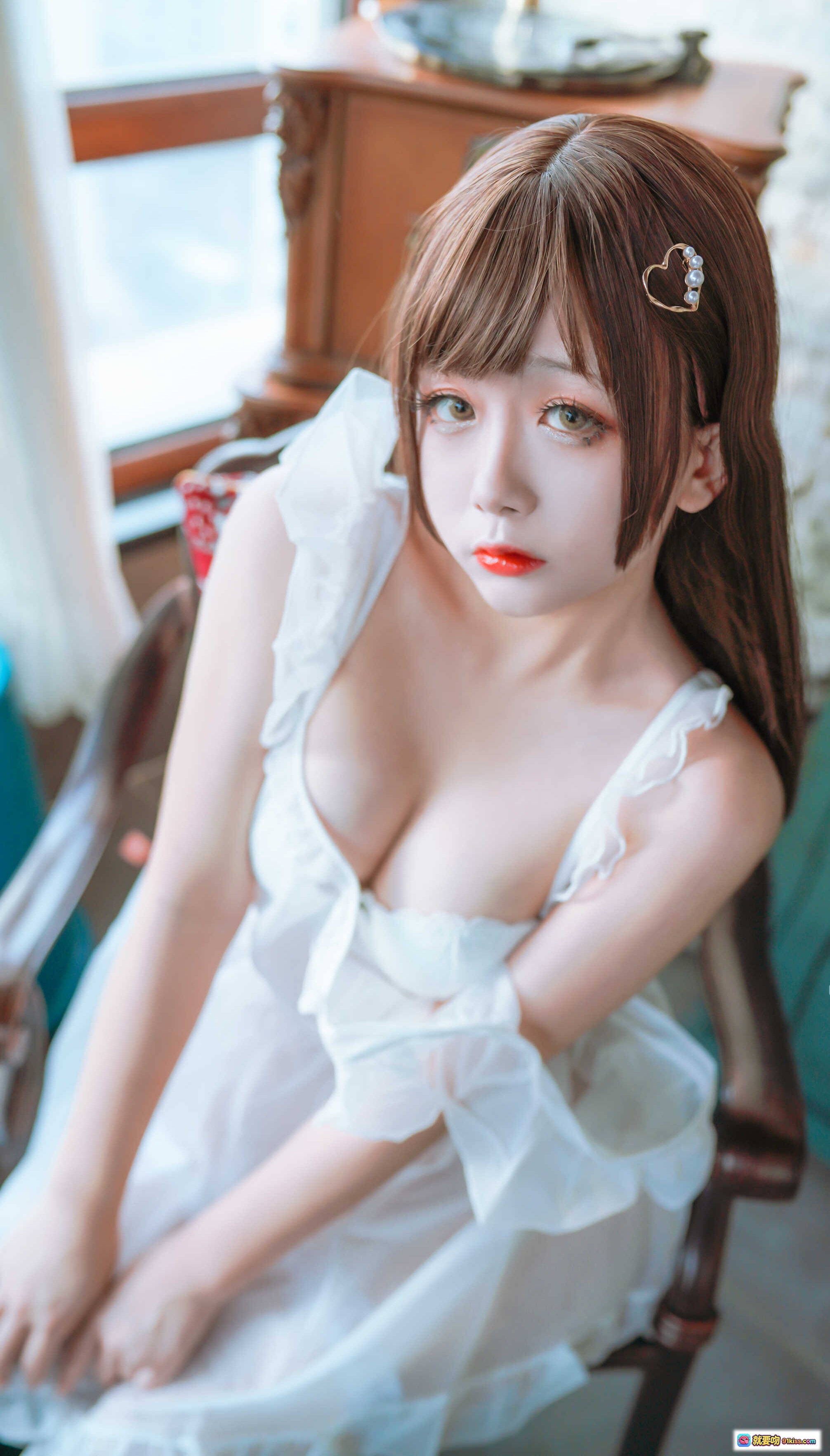 图片[6] - 日奈娇NO.007透明围裙写真集 35P高清美腿足控特写 蓝色沙发背景柔光氛围感少女私房摄影 - 就要吻