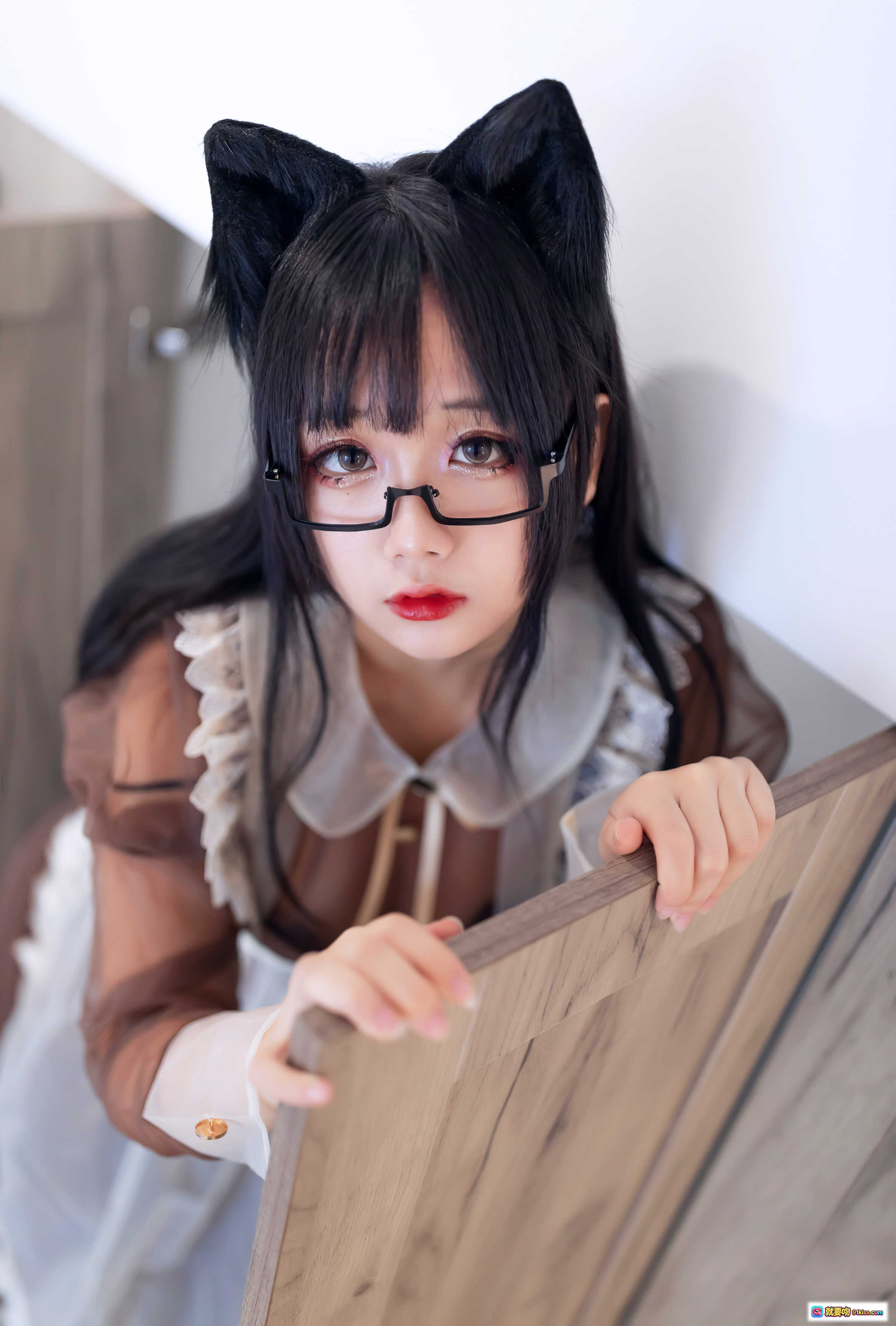 图片[9] - 日奈娇NO.008透明女仆装写真 | 猫耳眼镜蕾丝透视制服 | 47P高清美图 - 就要吻