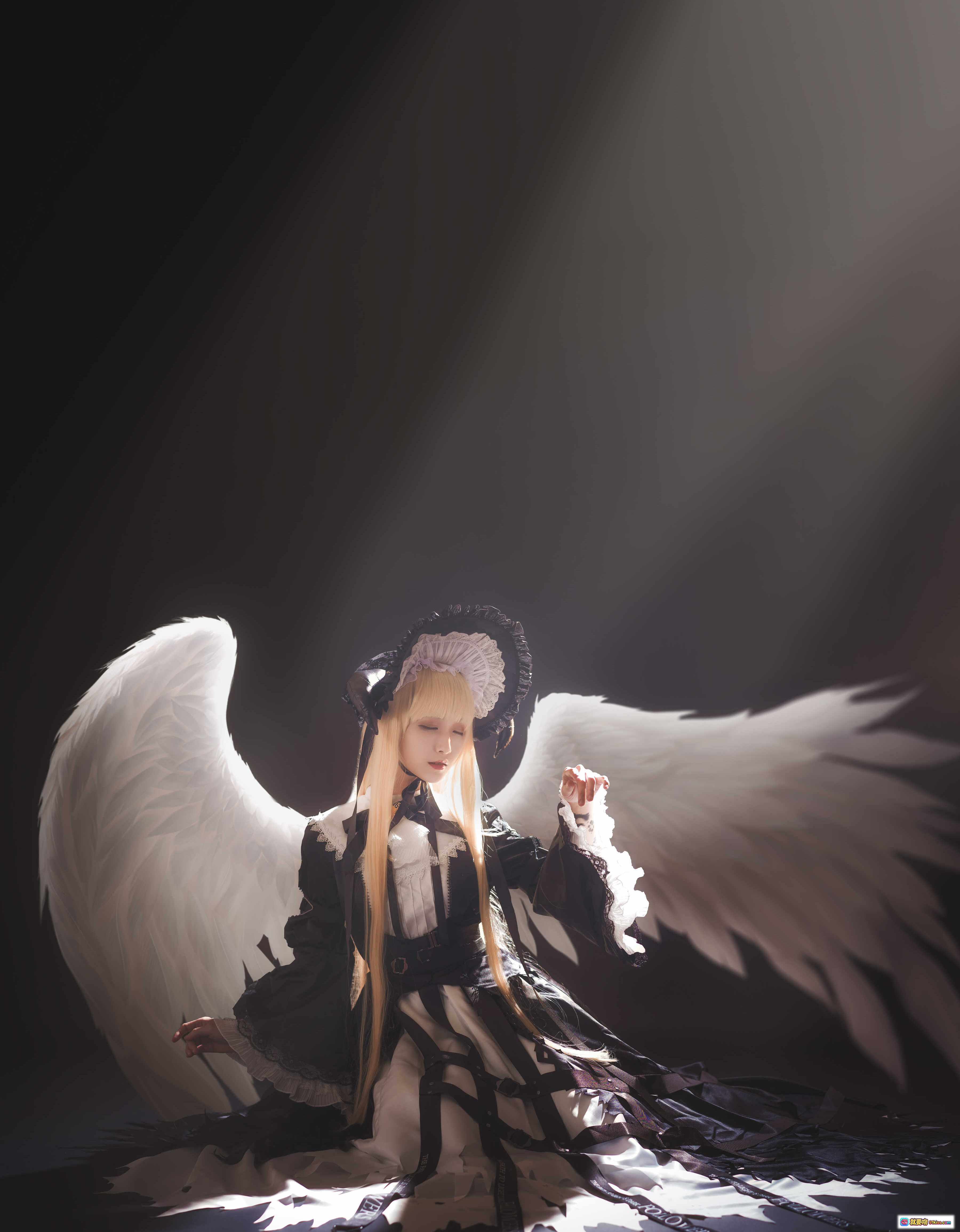 图片[7] - 铁板烧鬼舞w NO.029 夜莺 cosplay 黑白洛丽塔 金发少女 蕾丝头饰 玫瑰花环 蜡烛鸟笼 暗黑系写真 17P-178M - 就要吻