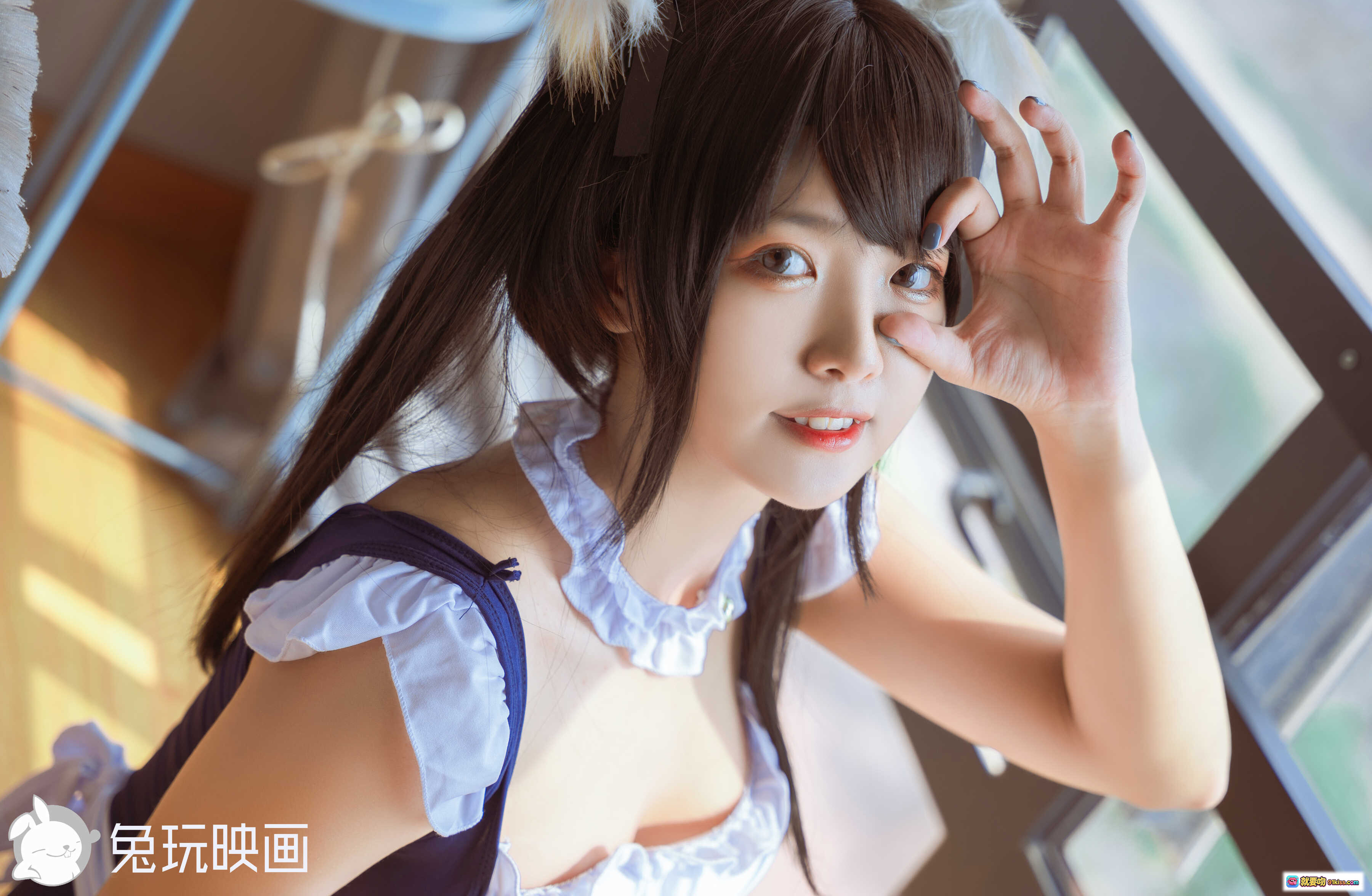 图片[7] - lovely呆玄 NO.007 小狐狸写真 40P高清美图 白丝女仆装 窗边跪姿诱惑 性感翘臀 日系软妹风 兔玩映画出品 - 就要吻