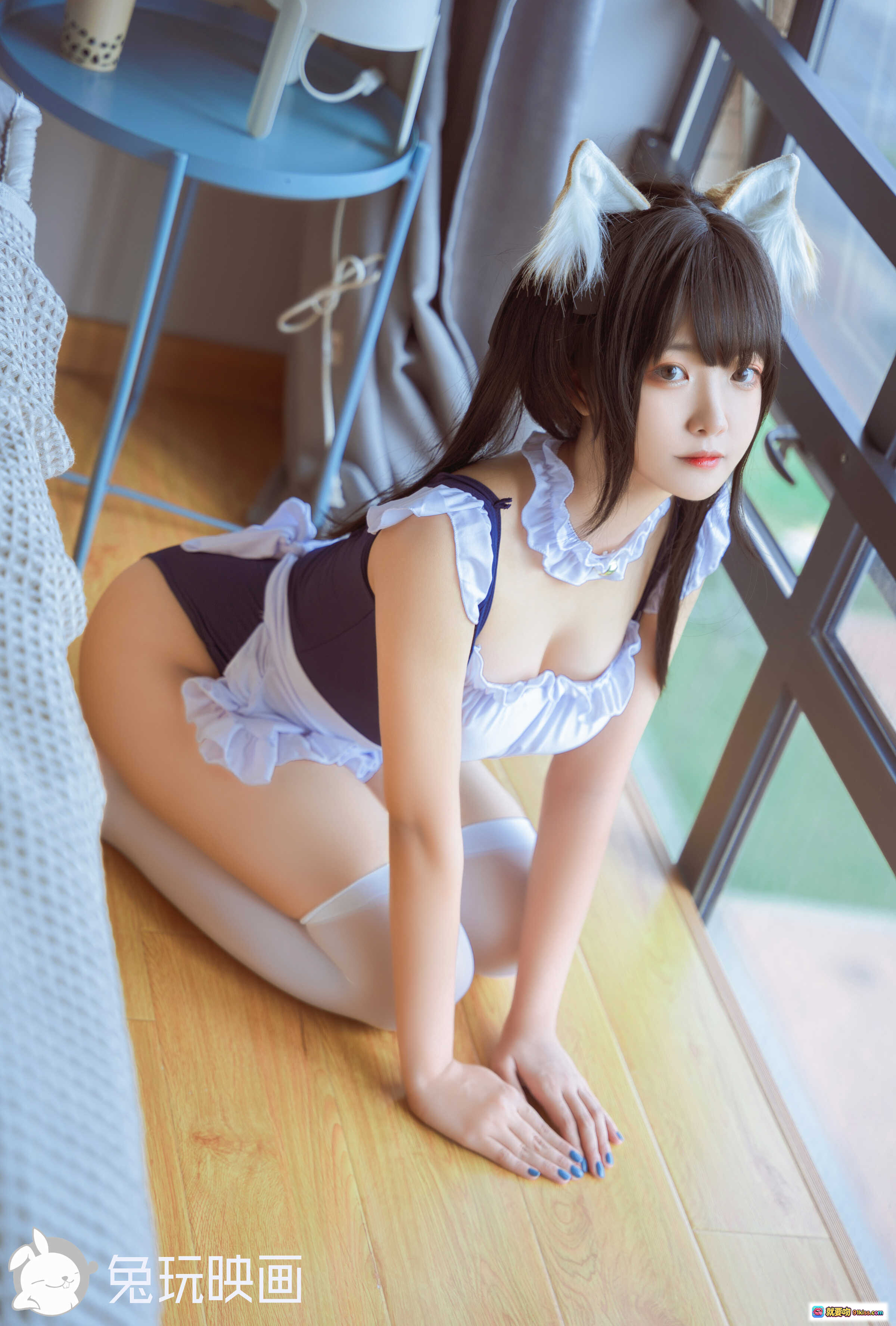 图片[5] - lovely呆玄 NO.007 小狐狸写真 40P高清美图 白丝女仆装 窗边跪姿诱惑 性感翘臀 日系软妹风 兔玩映画出品 - 就要吻