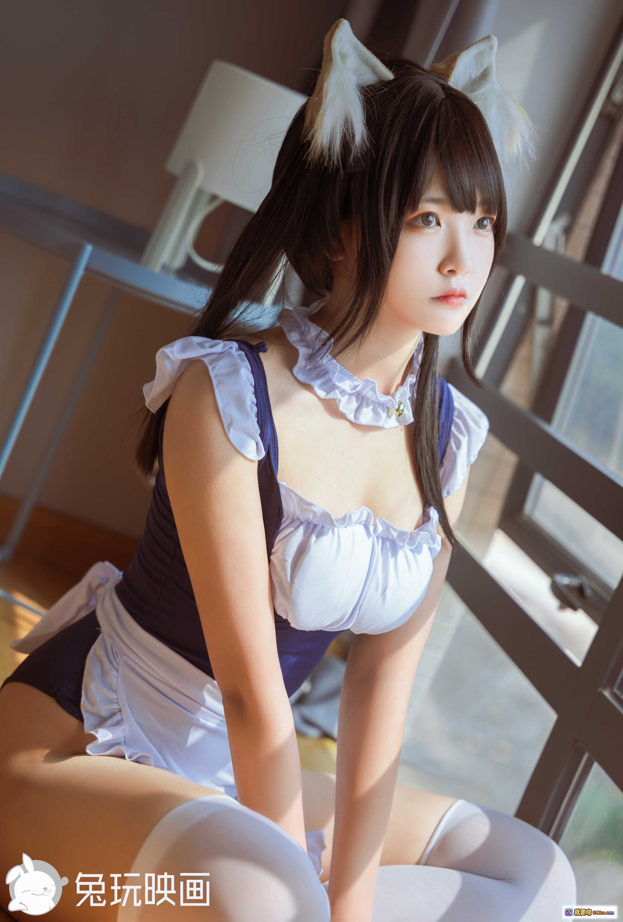 图片[8] - lovely呆玄 NO.007 小狐狸写真 40P高清美图 白丝女仆装 窗边跪姿诱惑 性感翘臀 日系软妹风 兔玩映画出品 - 就要吻