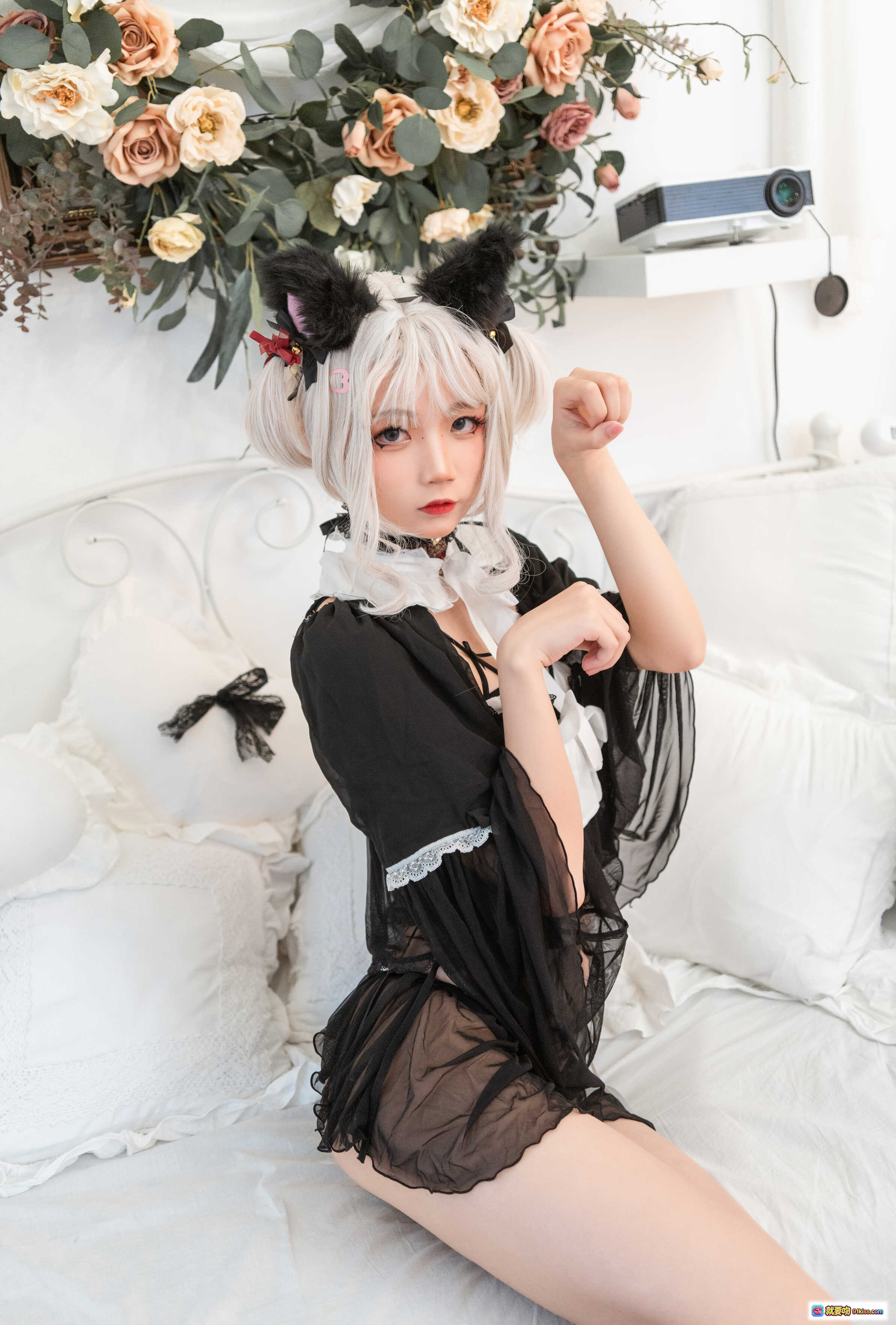 图片[9] - 五更百鬼_NO.022 性感猫娘写真 42P高清黑丝蕾丝猫耳少女卧室私房美图 - 就要吻