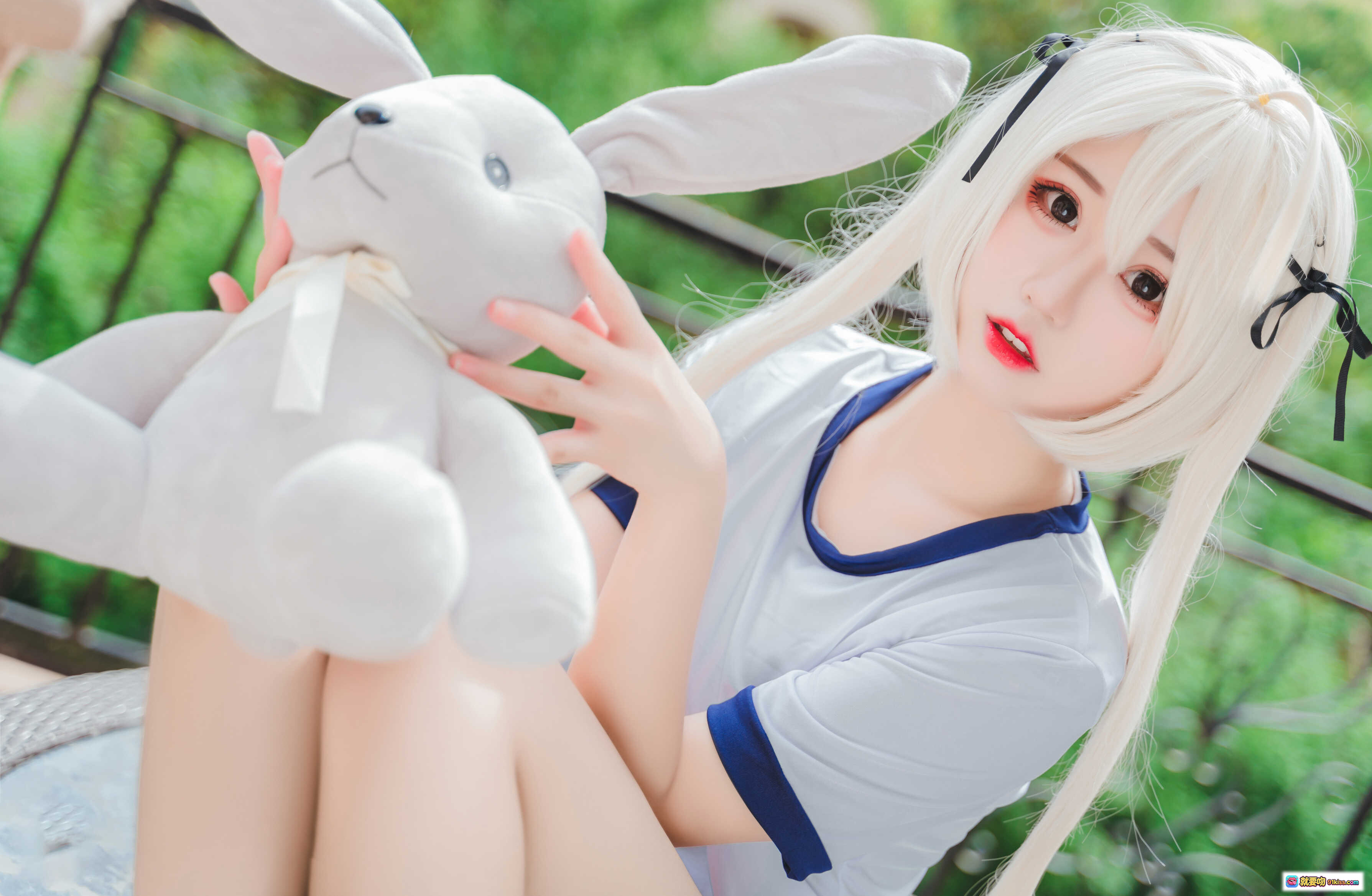 图片[8] - 猫君君_MaoJun NO.003 体操服穹妹 cosplay 白发双马尾 少女风 白袜美腿 户外阳台写真 40P高清图集 - 就要吻