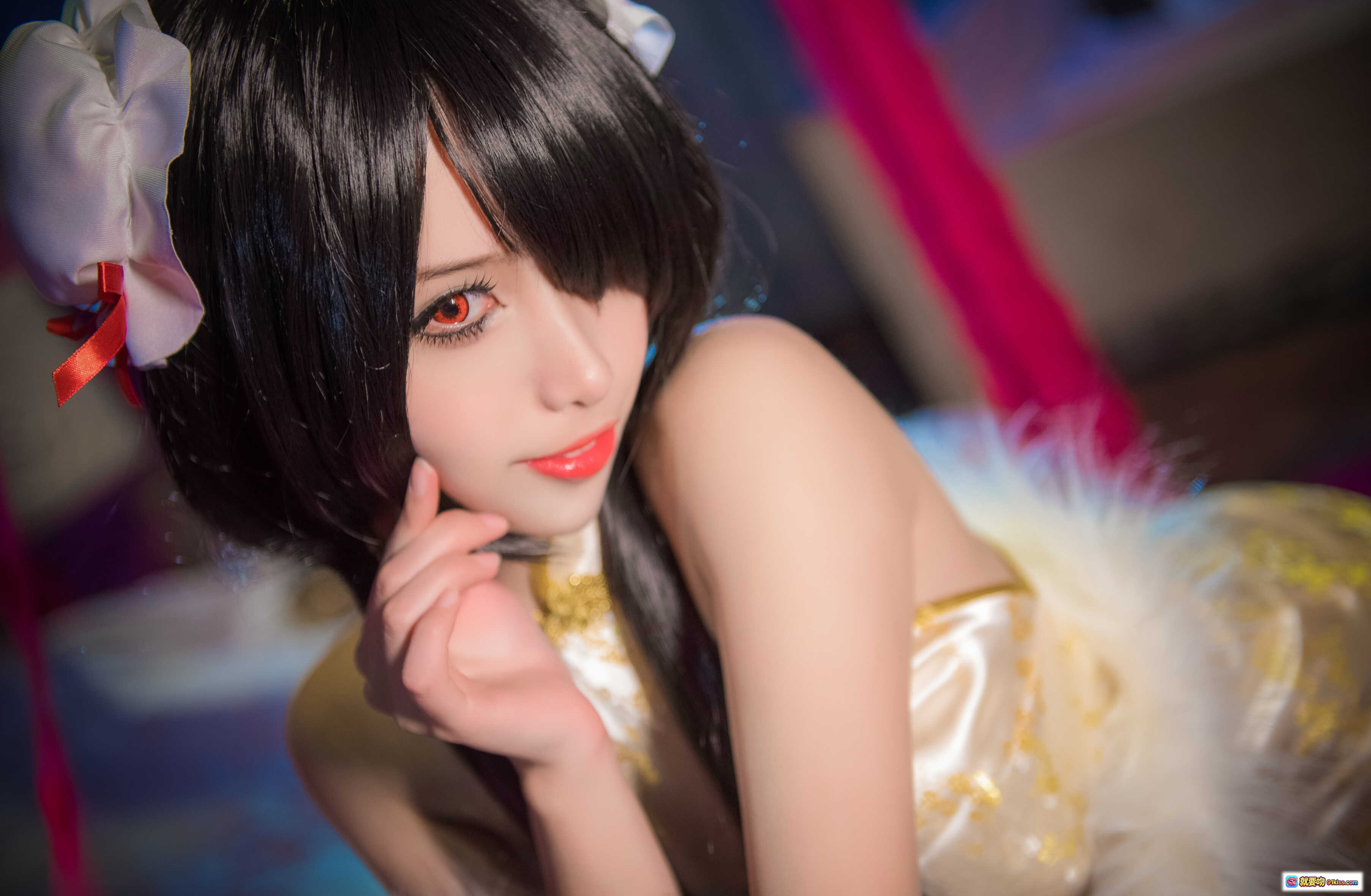 图片[5] - 青青子Js NO.010 时崎狂三 Cosplay 美图 – 黑发红瞳女仆装 优雅姿态 高清写真 11P-61M - 就要吻
