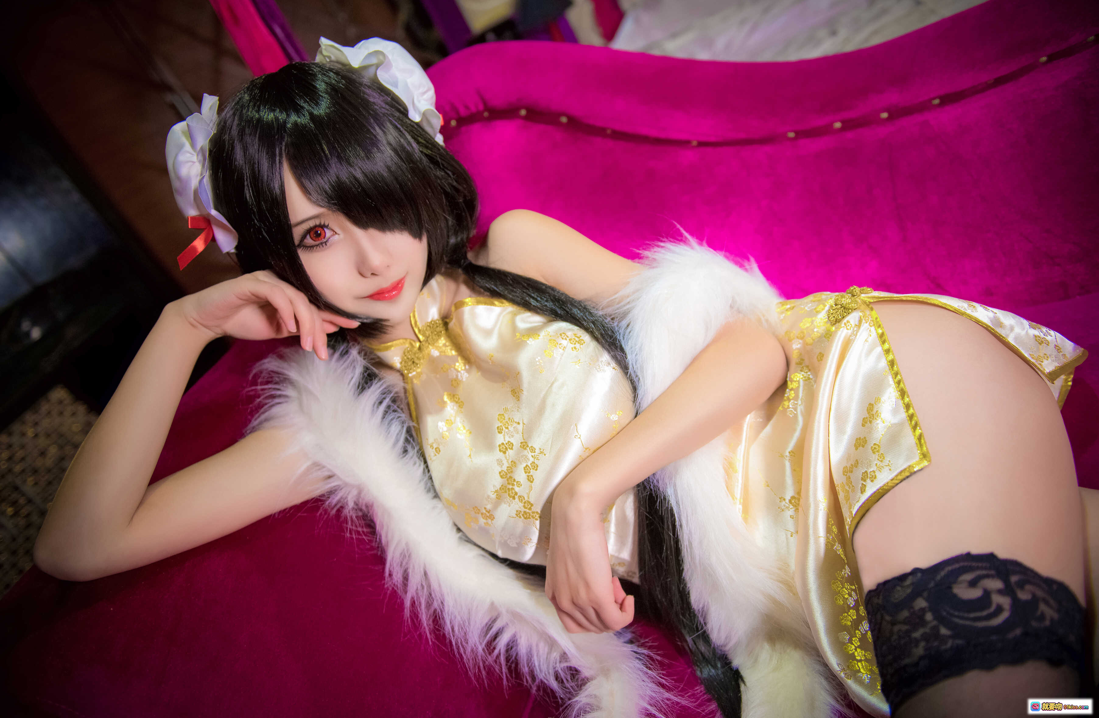 图片[8] - 青青子Js NO.010 时崎狂三 Cosplay 美图 – 黑发红瞳女仆装 优雅姿态 高清写真 11P-61M - 就要吻