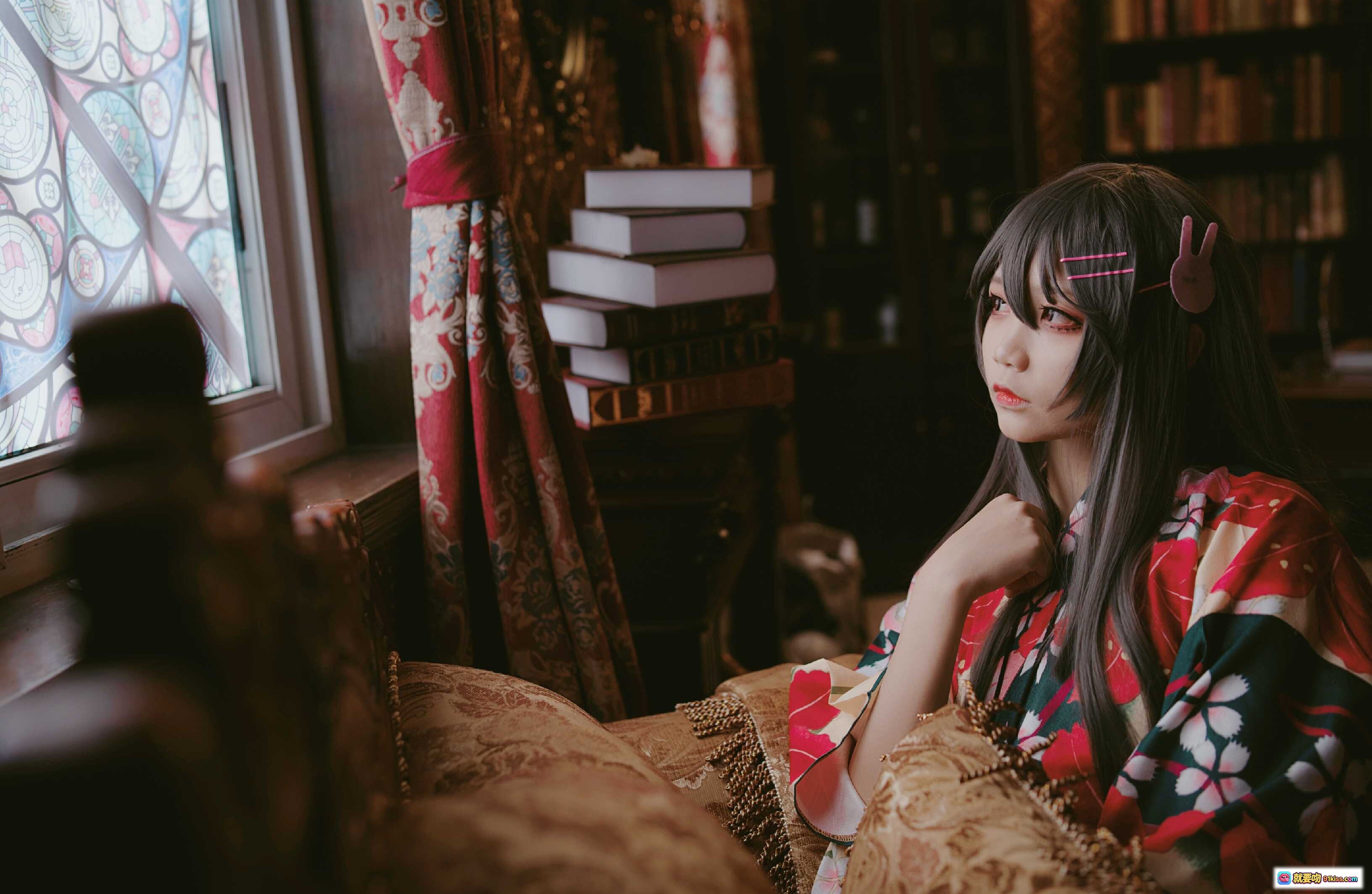 图片[7] - 樱岛麻衣兔女郎写真 | 黑丝美腿 | 和风花裙 | 五更百鬼NO.020 | 38P高清图集 - 就要吻