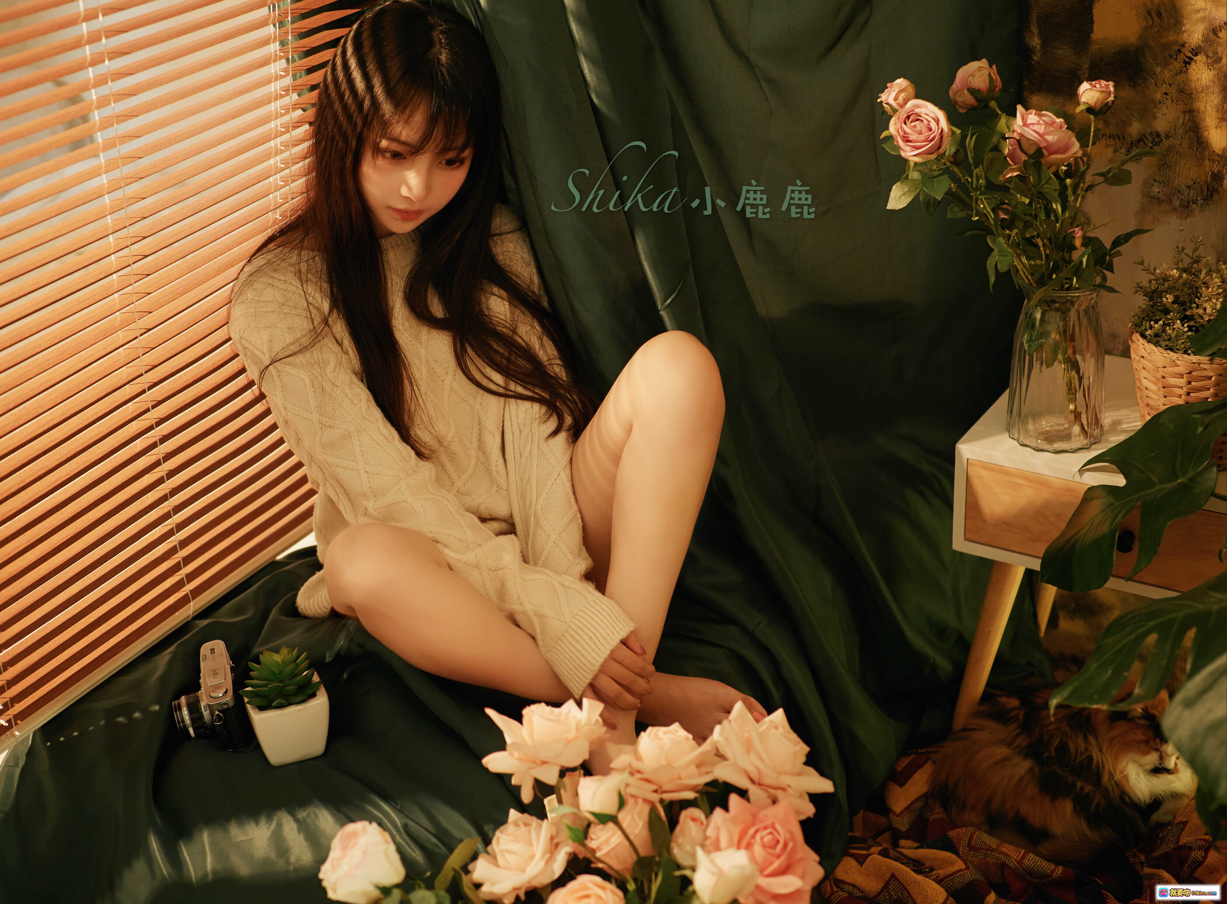 图片[8] - Shika小鹿鹿NO.002私房写真23P190M 20万粉丝福利 背影光影性感内衣居家氛围感摄影 - 就要吻