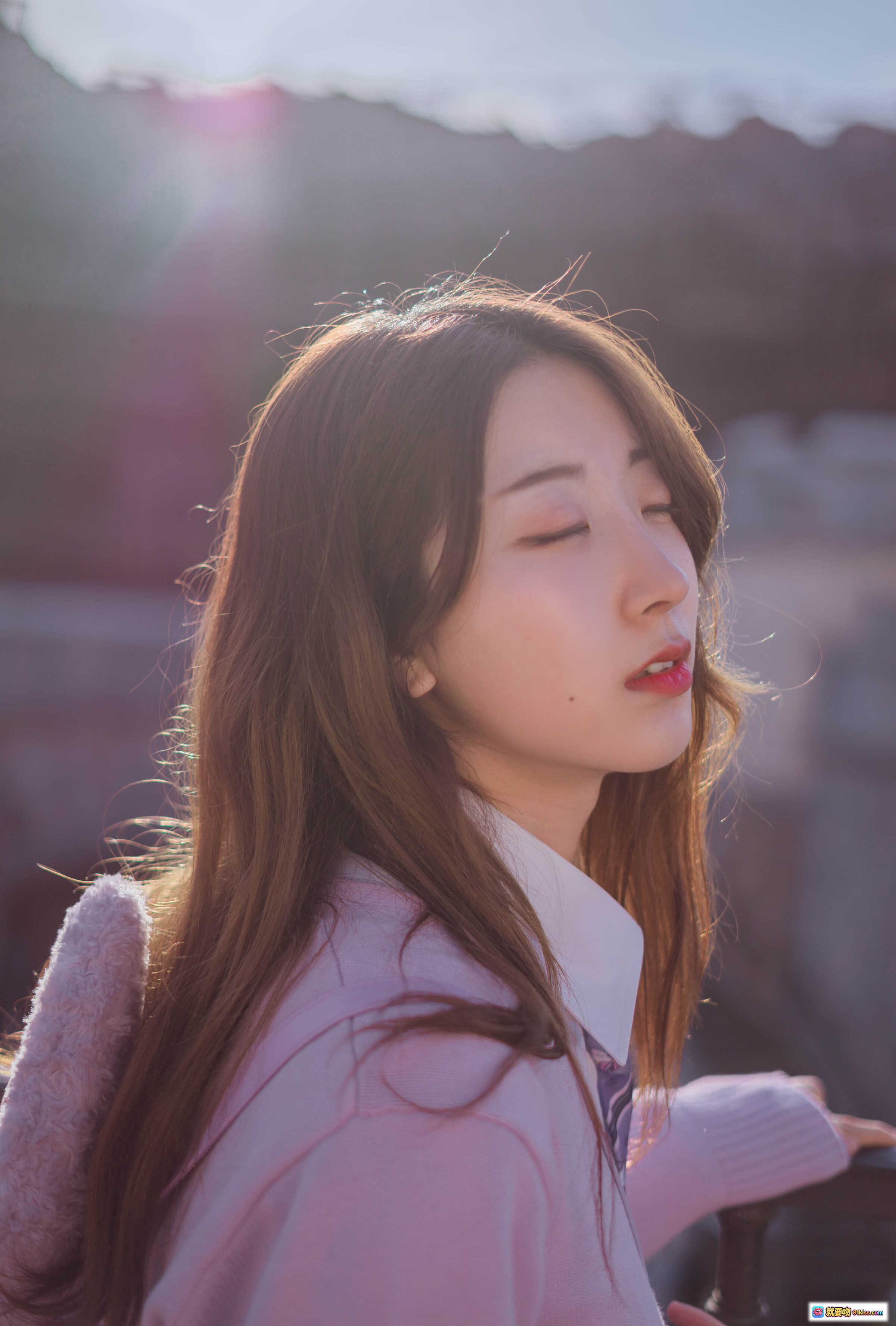 图片[3] - 黑川NO.036迪士尼写真集35P161MB 清新少女闭眼微笑 紫白校服阳光侧颜 甜美日系风格户外拍摄 - 就要吻