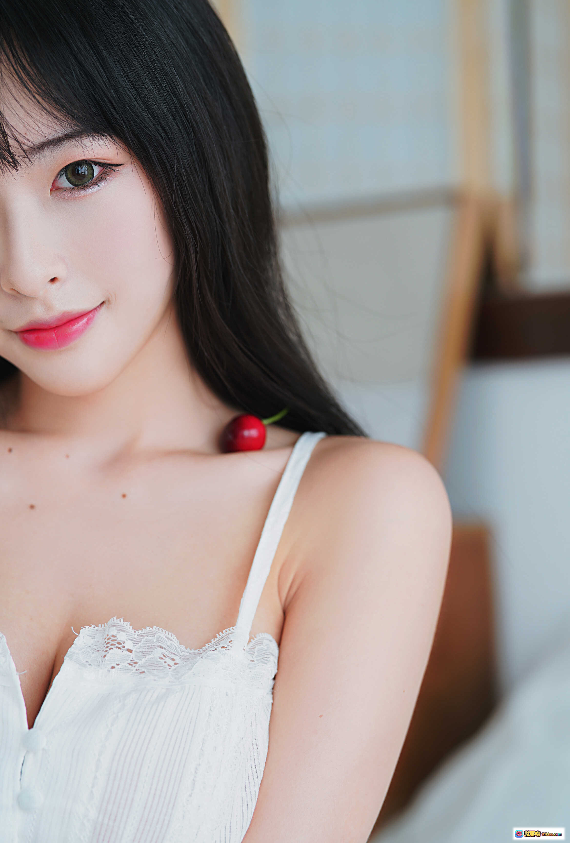 图片[5] - 清水由乃夏日清凉写真NO.001 白色蕾丝吊带裙居家榻榻米美腿特写 41P高清图集 - 就要吻