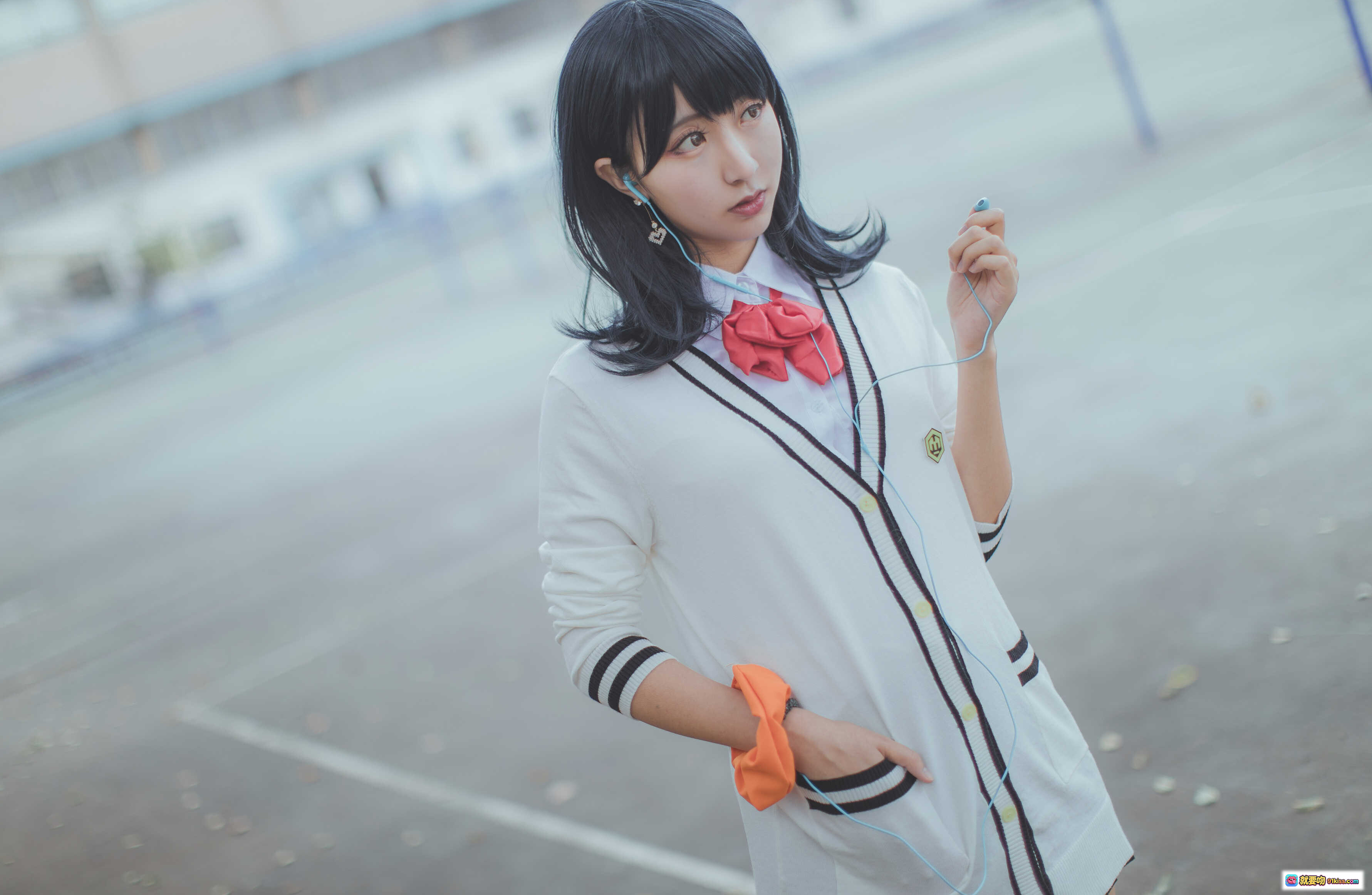图片[5] - 黑川NO.007宝多六花cosplay校园风白裙红领结网球场写真36P高清图集 - 就要吻