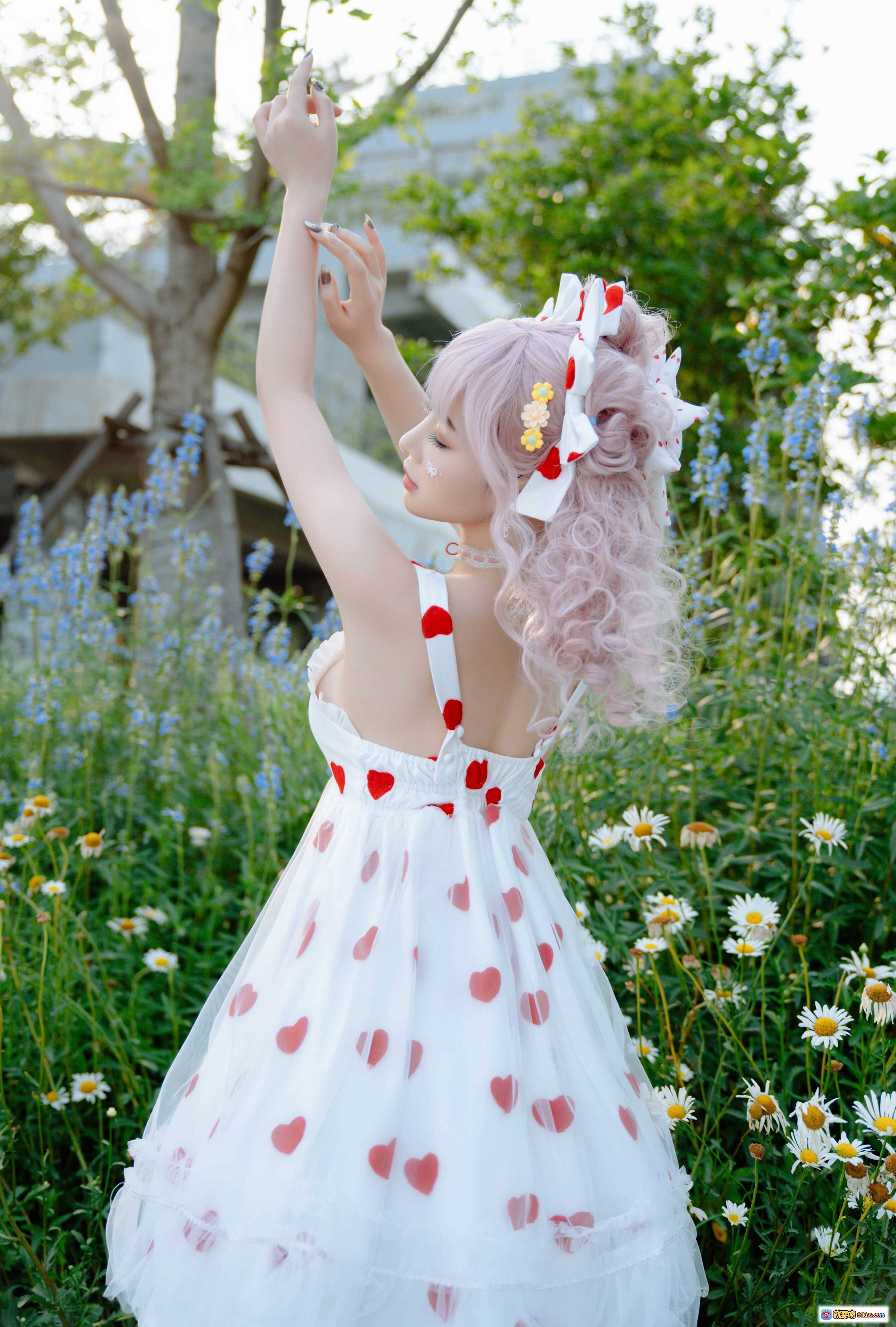 图片[5] - 叉子宝宝NO.009夏日写真｜粉色气球少女心穿搭｜江边桥梁背景｜甜美洛丽塔风｜12P高清图集 - 就要吻