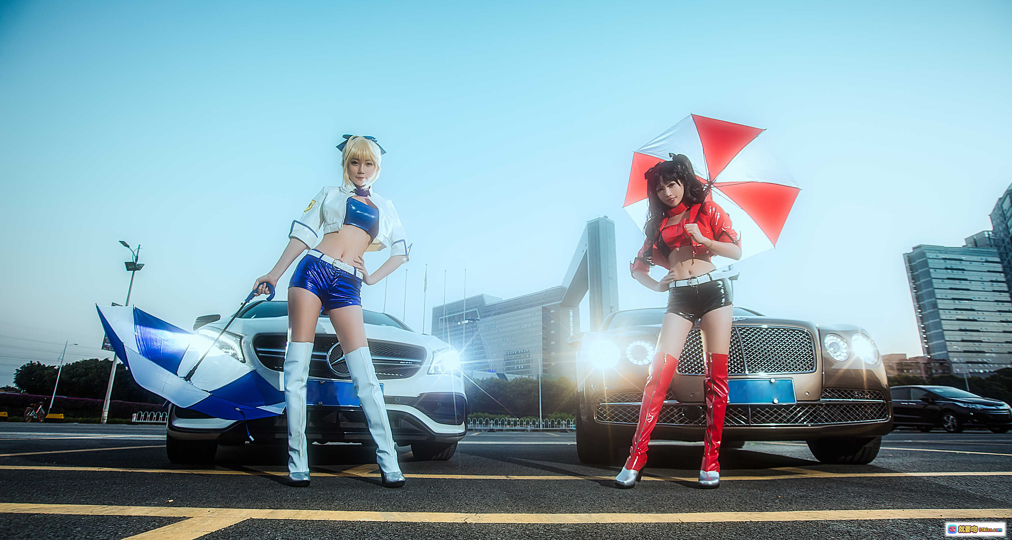 图片[8] - 鳗鱼霏儿NO.052赛车主题写真-白衬衫蓝短裤车内性感坐姿-高清22P大图 - 就要吻