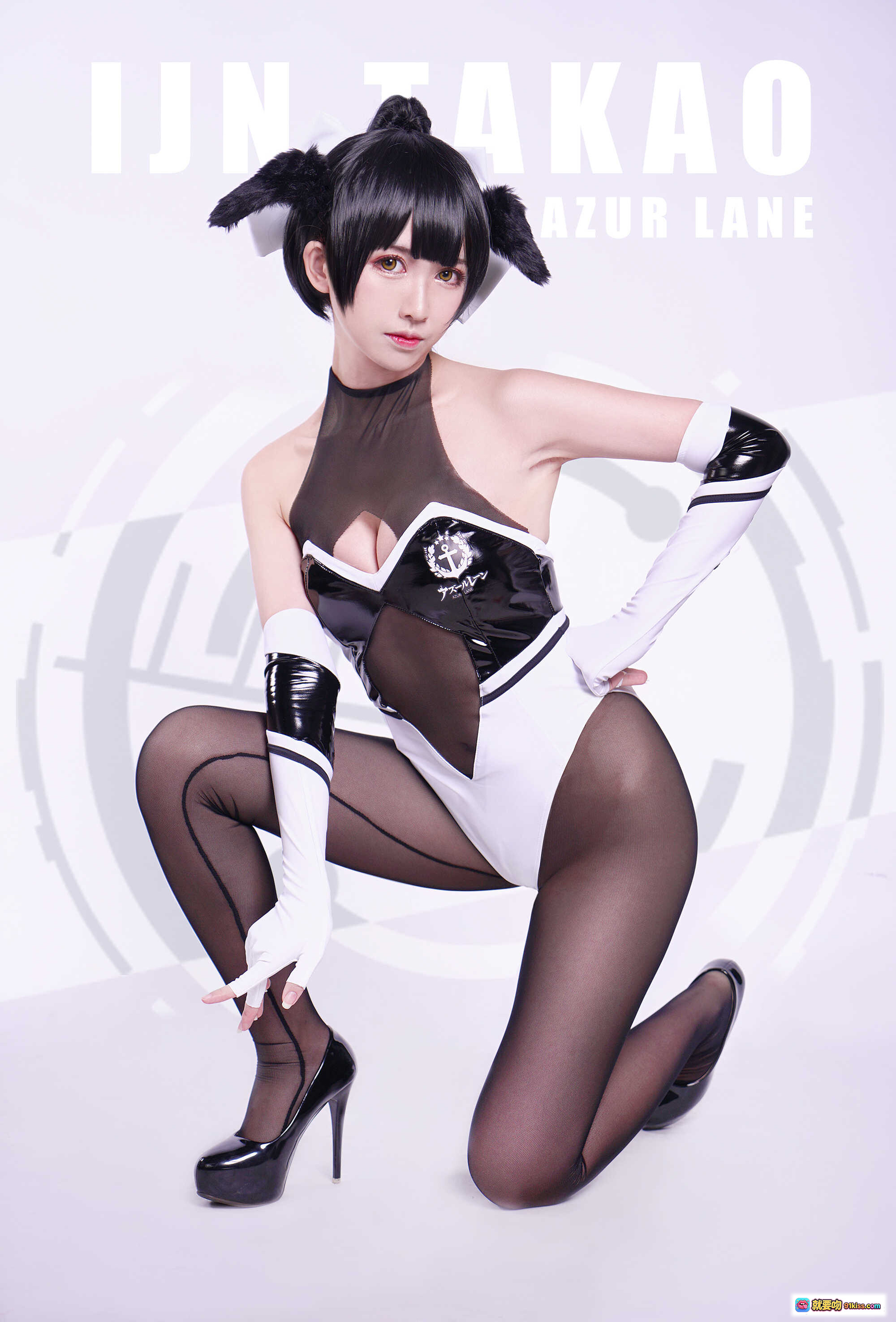 图片[9] - 鳗鱼霏儿NO.068赛车娘COS写真·黑猫耳白衬衫性感比基尼24P高清图集 - 就要吻