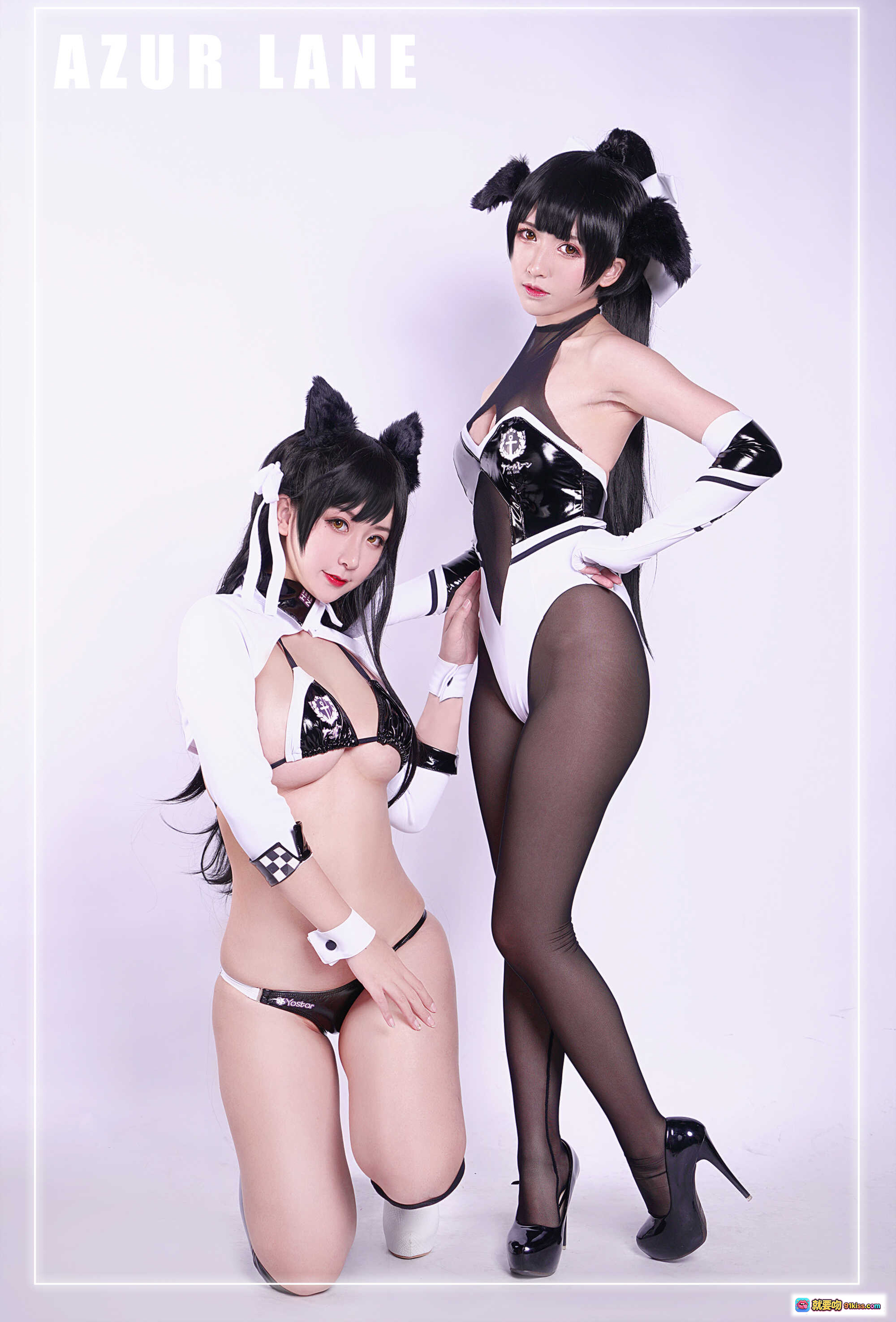 图片[2] - 鳗鱼霏儿NO.068赛车娘COS写真·黑猫耳白衬衫性感比基尼24P高清图集 - 就要吻