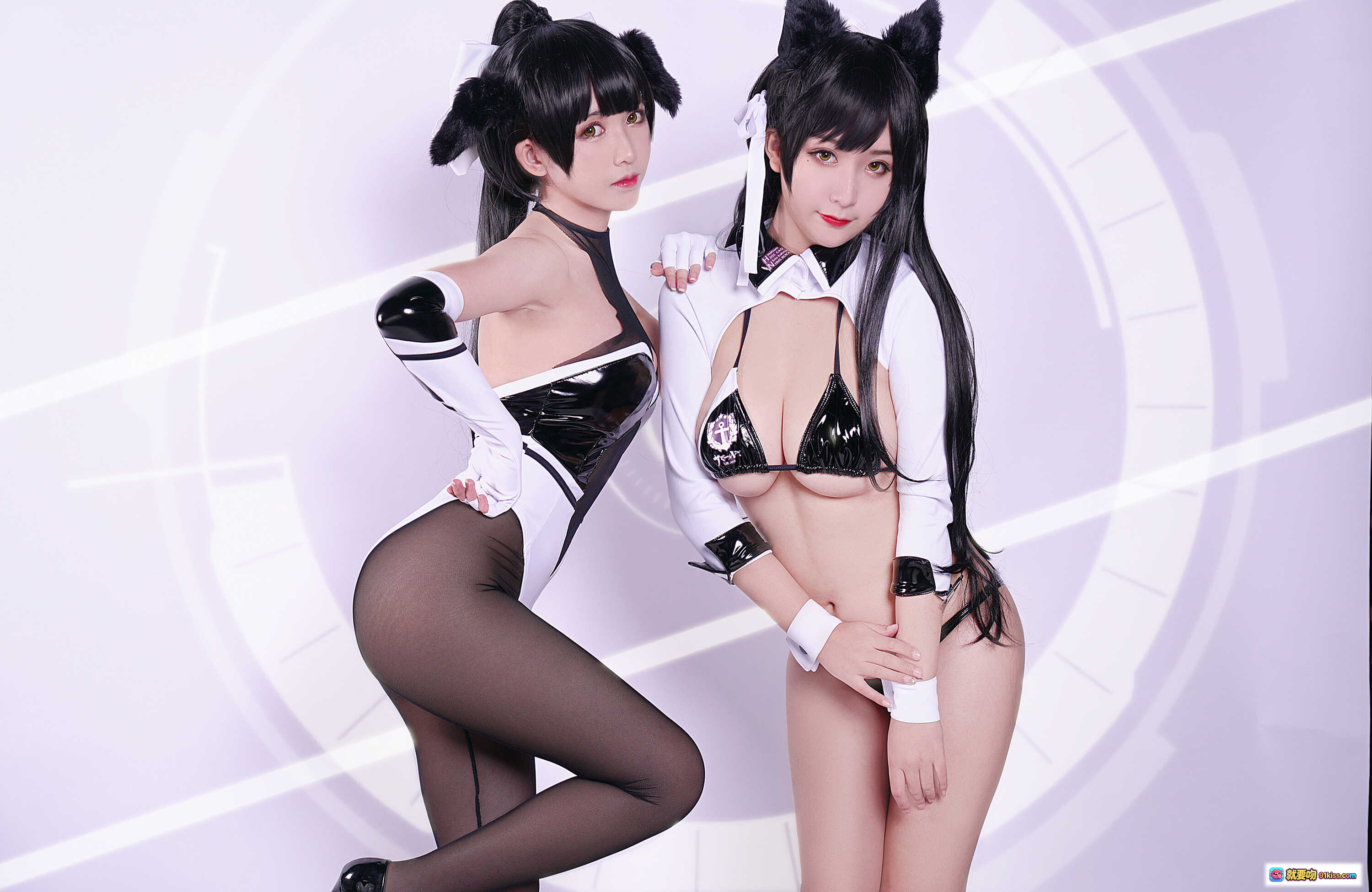 图片[6] - 鳗鱼霏儿NO.068赛车娘COS写真·黑猫耳白衬衫性感比基尼24P高清图集 - 就要吻