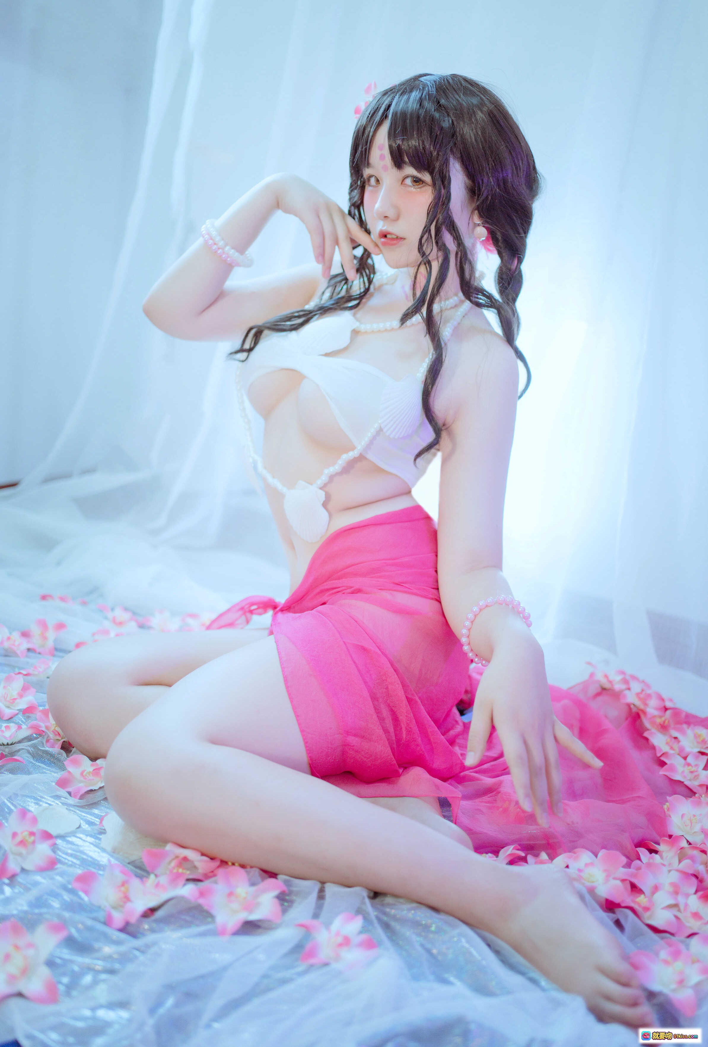 图片[9] - 阿半COS杀生院祈荒写真集NO.011 | 粉白系性感造型 | 25P高清图集 | 65MB下载 | 二次元动漫角色扮演美图 - 就要吻