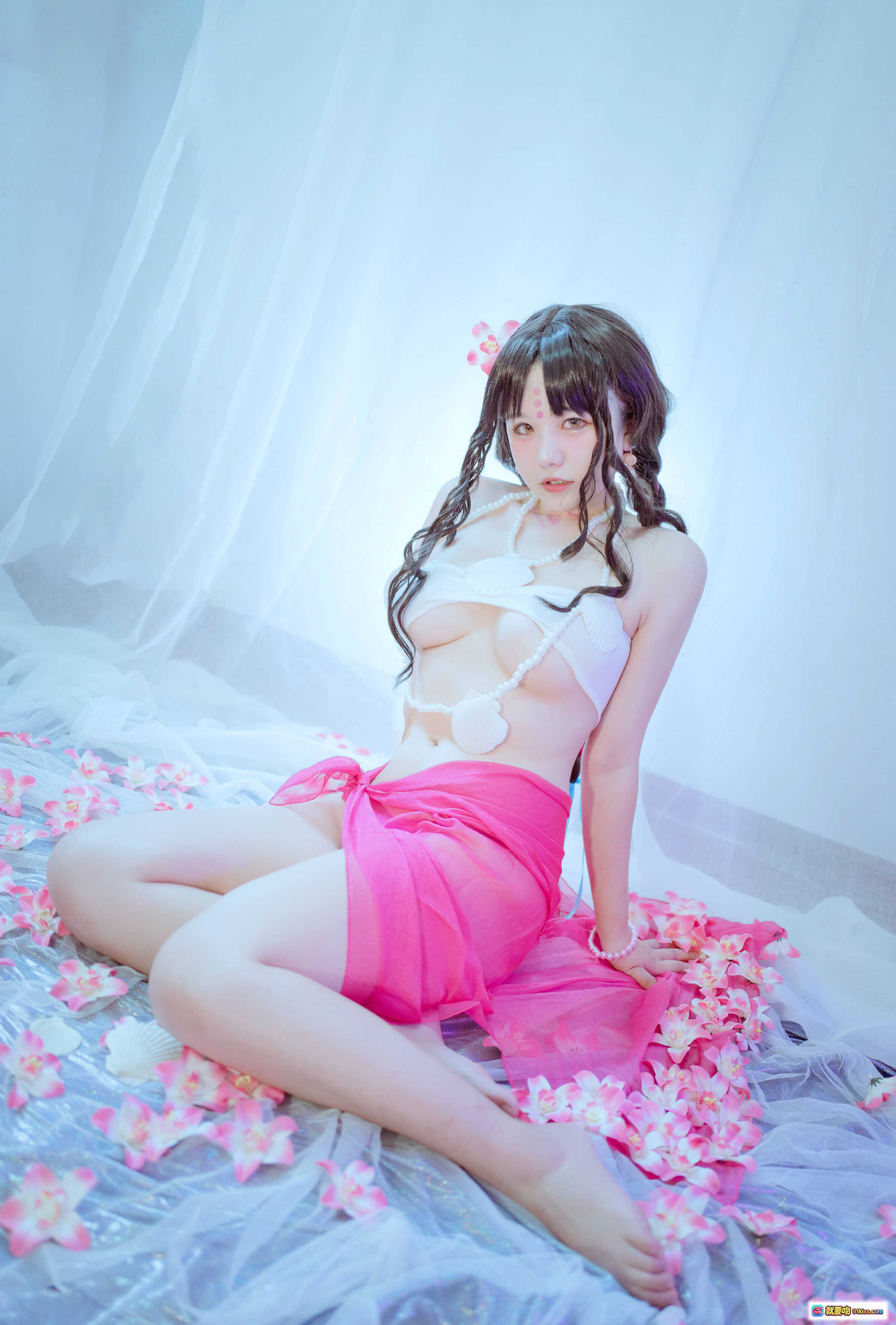 图片[5] - 阿半COS杀生院祈荒写真集NO.011 | 粉白系性感造型 | 25P高清图集 | 65MB下载 | 二次元动漫角色扮演美图 - 就要吻