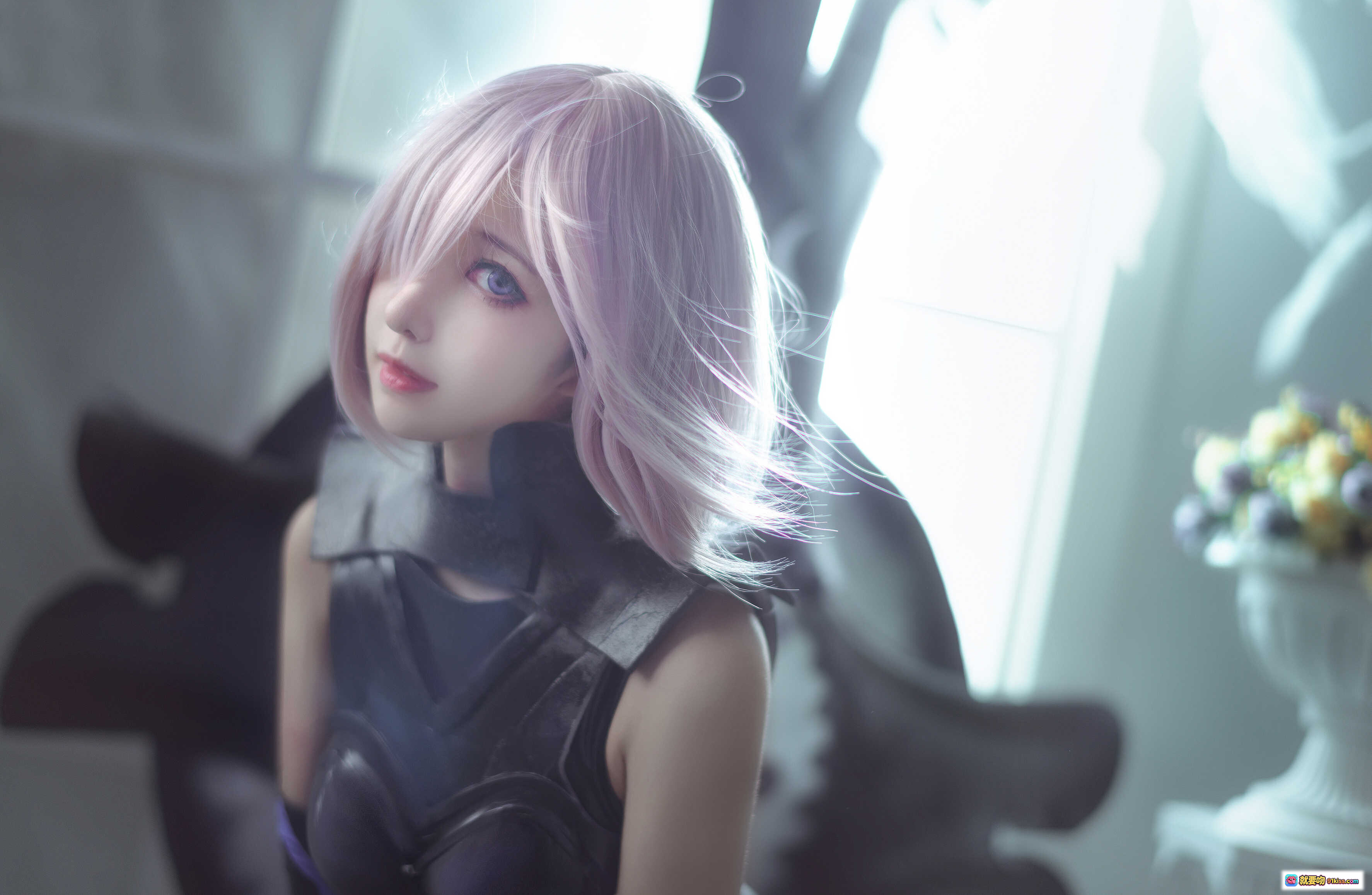 图片[9] - Shika小鹿鹿NO.015玛修cosplay紫发眼镜少女街拍喝咖啡写真33P高清图集 - 就要吻