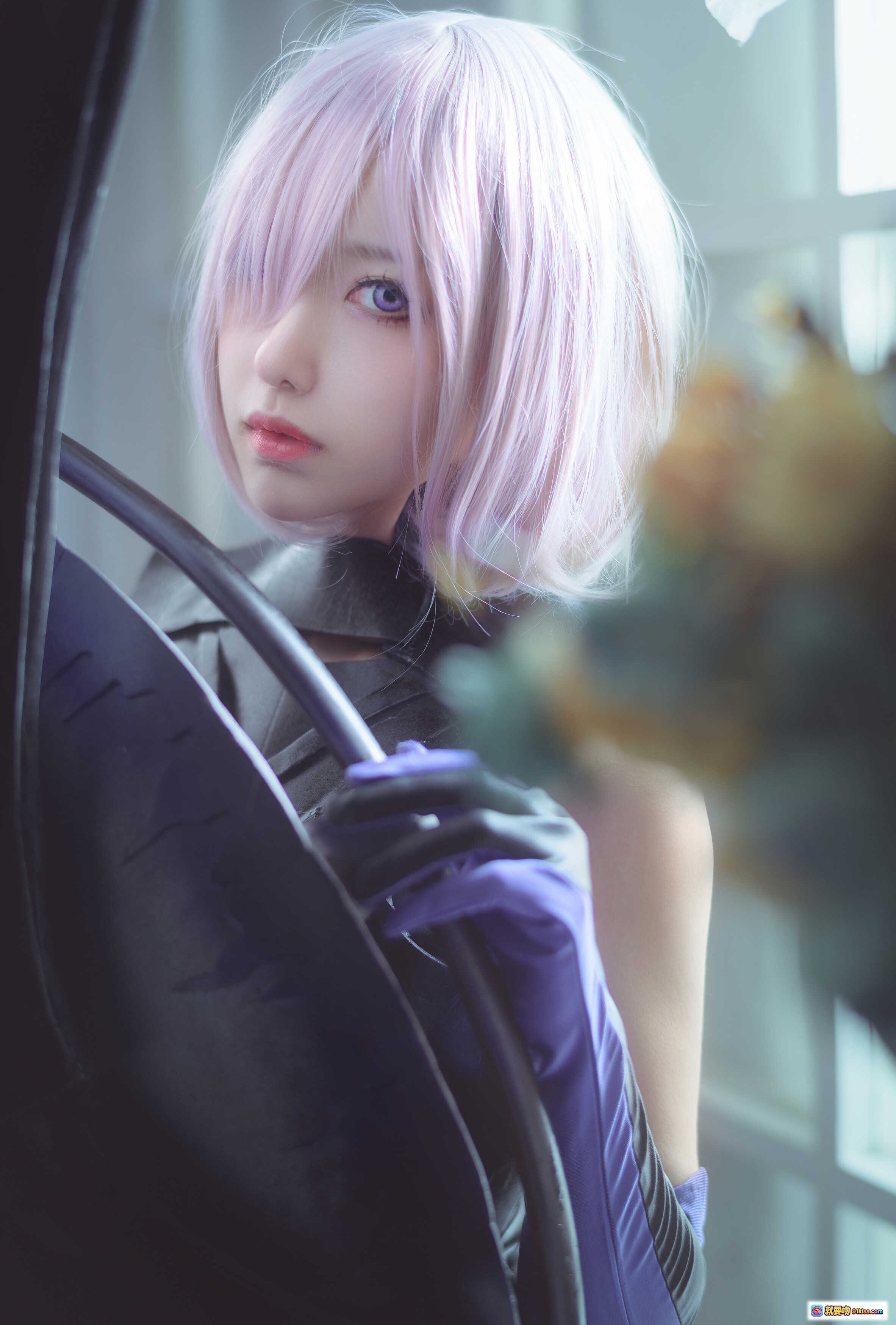 图片[3] - Shika小鹿鹿NO.015玛修cosplay紫发眼镜少女街拍喝咖啡写真33P高清图集 - 就要吻