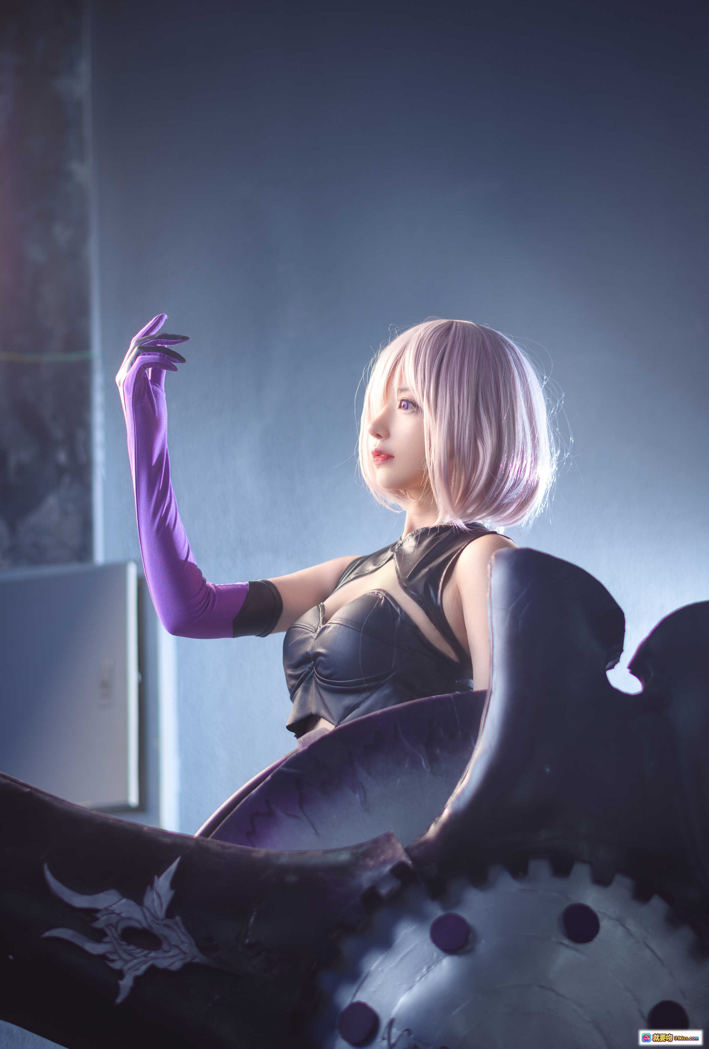 图片[2] - Shika小鹿鹿NO.015玛修cosplay紫发眼镜少女街拍喝咖啡写真33P高清图集 - 就要吻