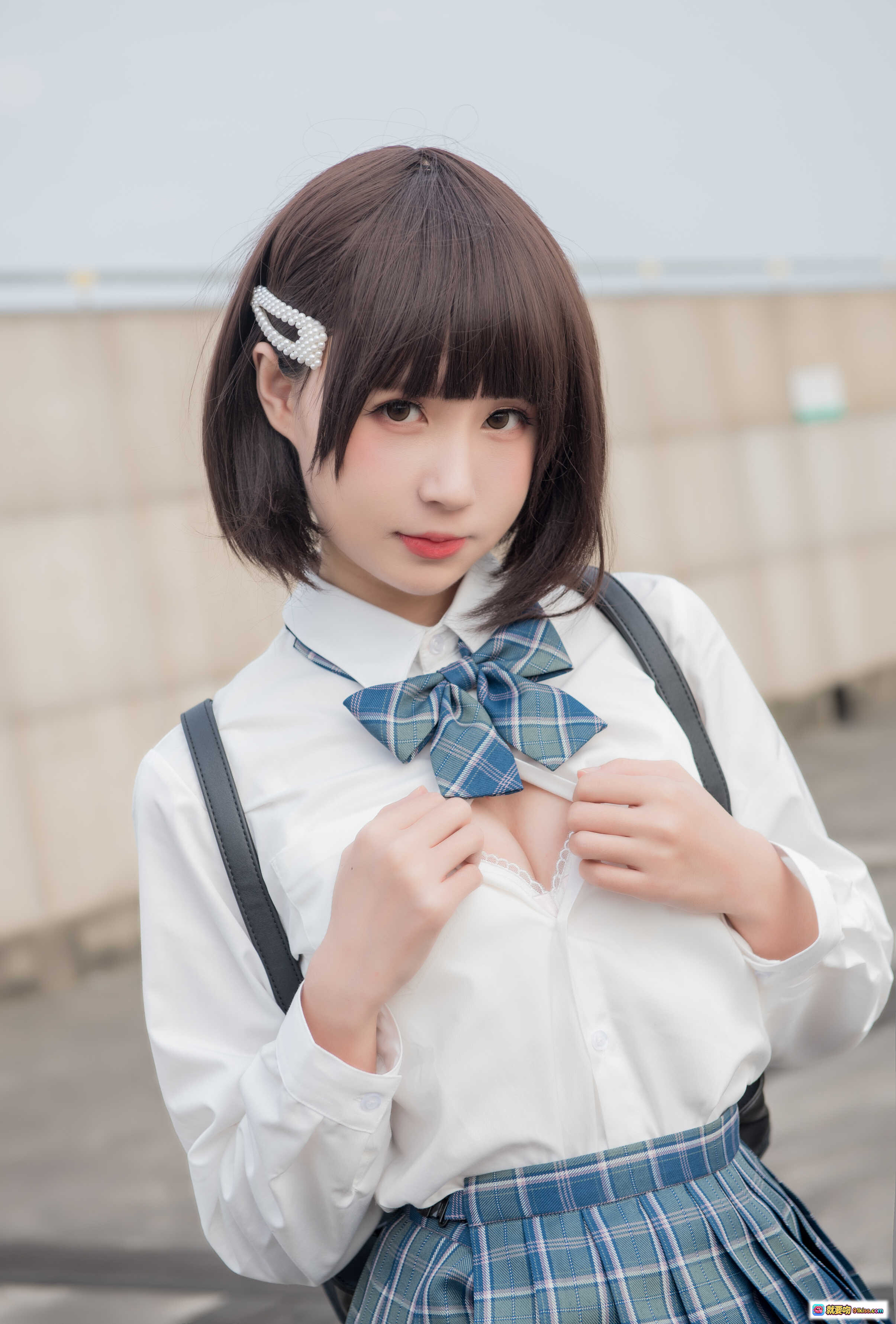 图片[7] - 西园寺南歌NO.001少女裙底写真22P高清图集蓝格裙黑丝美腿私密视角 - 就要吻